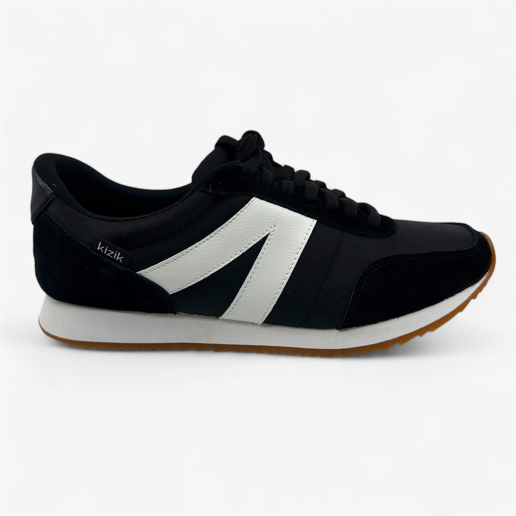 Kizik Milan Black White Mens Athletic Sneaker | eBay