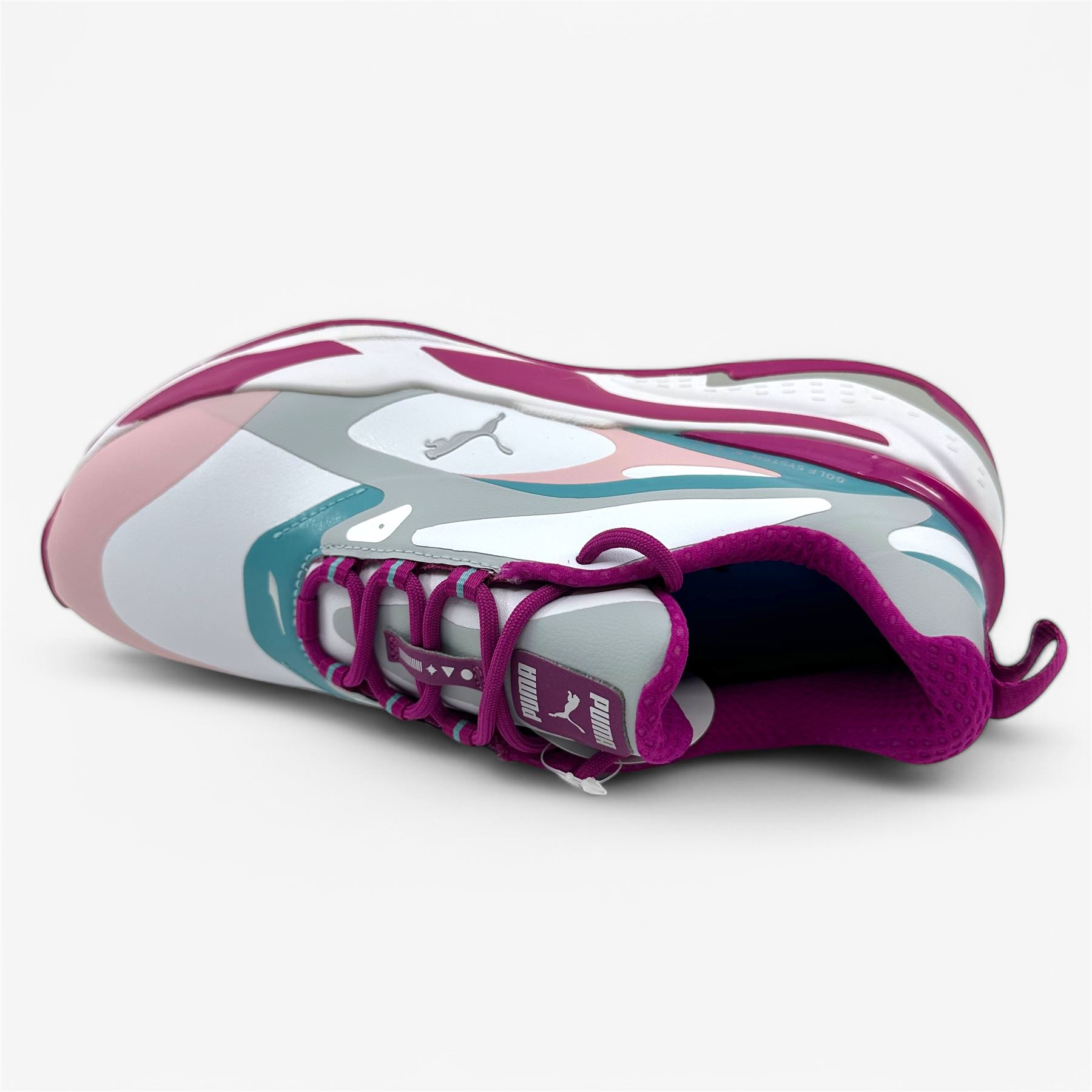 PUMA GS Fast White Chalk Pink Porcelain Womens Waterproof Golf