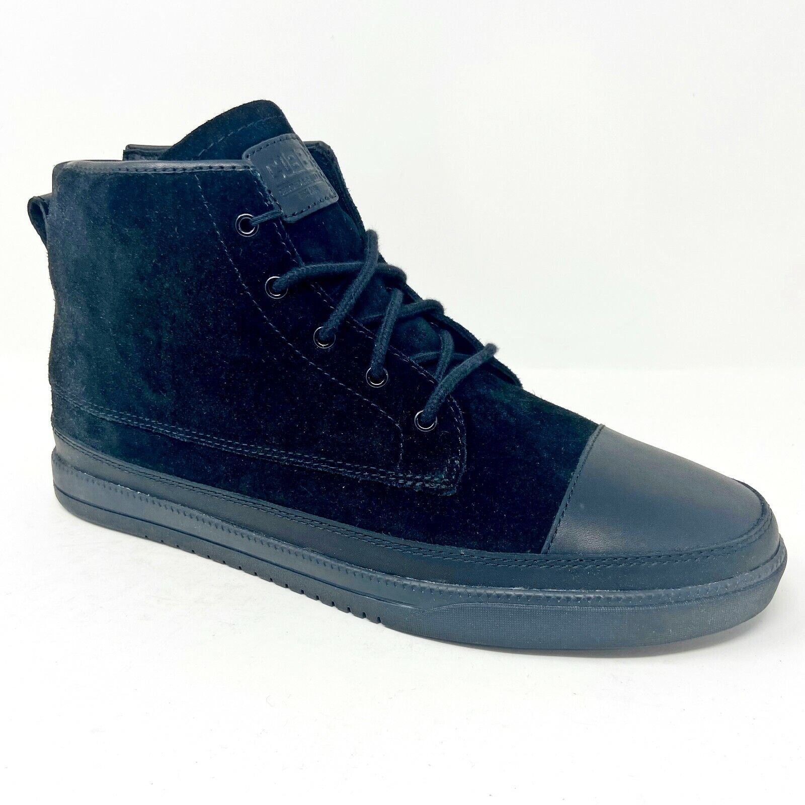 Clae Chambers Black Waxed Suede Mens Mid Premium Casual  display picture 1