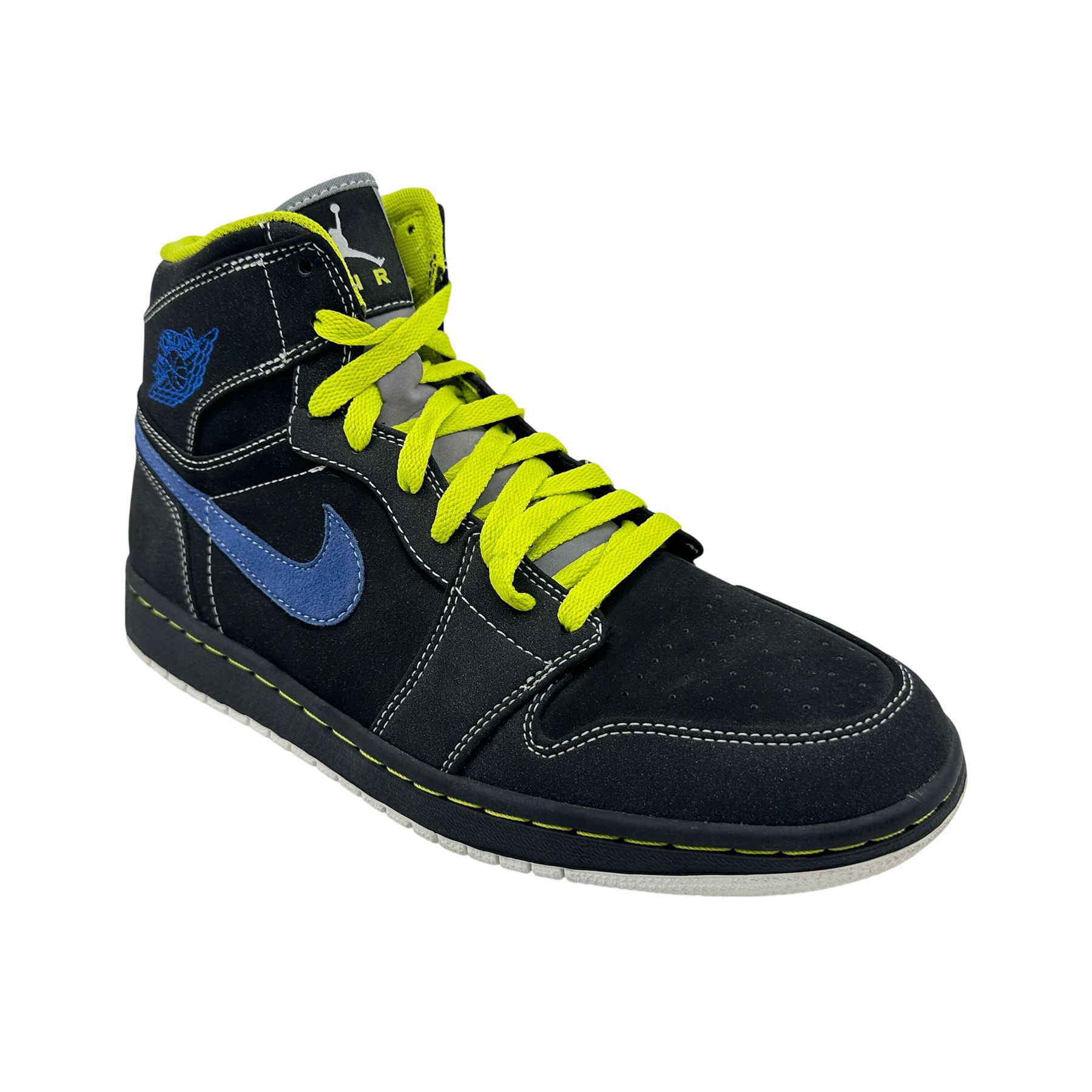 Jordan 1 Retro High Black Cyber Sapphire Mens Athletic Sneaker Jordan 1 Retro High Black Cyber Sapphire Mens Athletic  main image 3