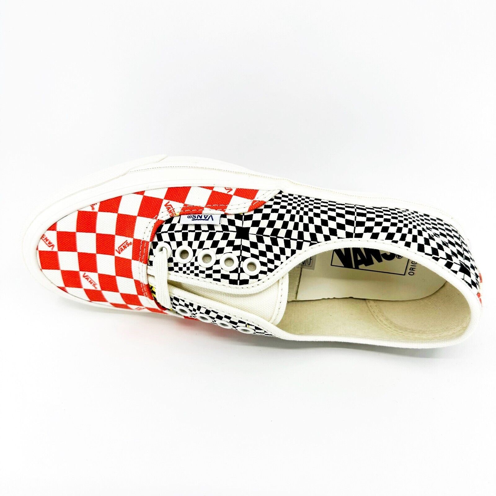 Vans Vault OG Authentic LX (Canvas) Logo Checkerboard Flame Black