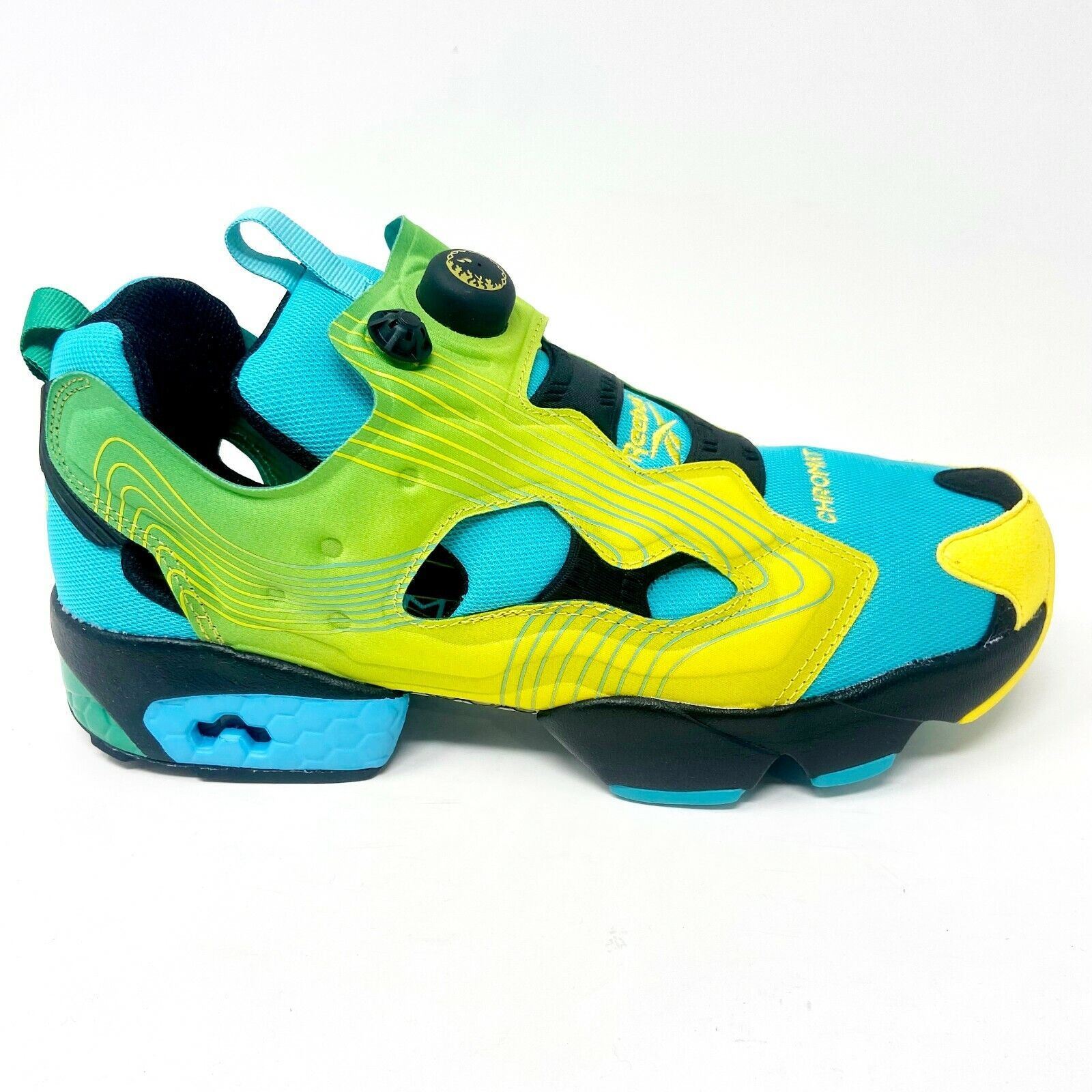 Reebok Instapump Fury Chromat Emerald Yellow Glacier Blue 