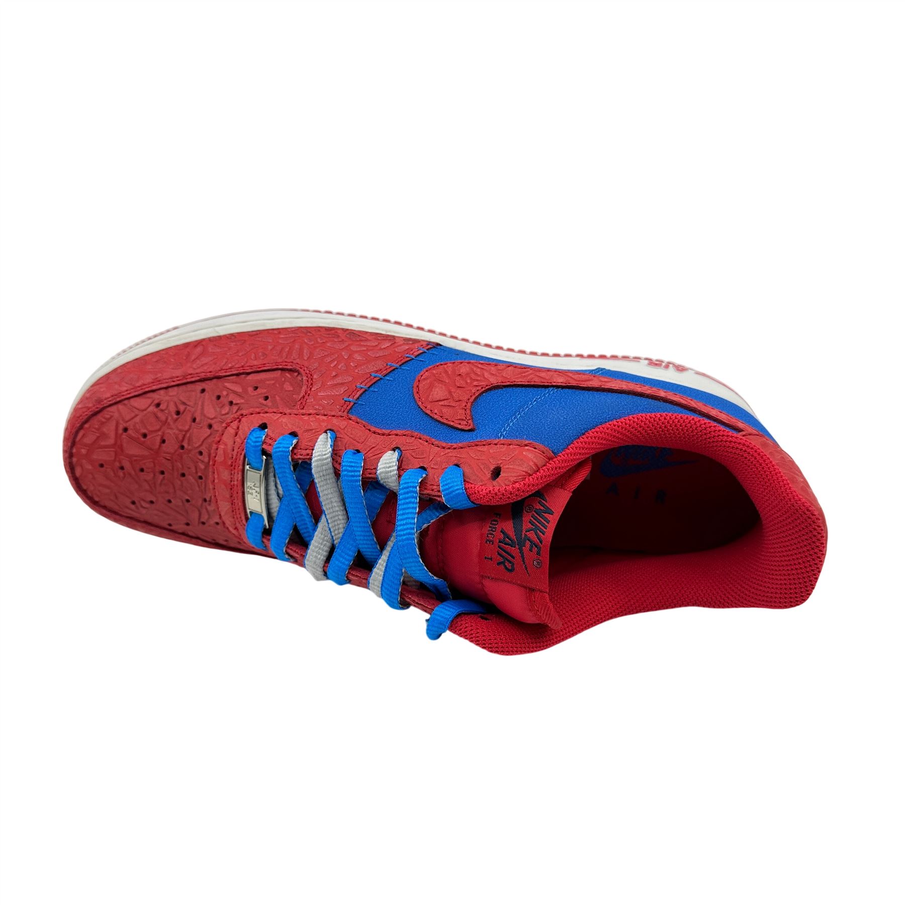 Nike Air Force 1 Photo Blue Hyper Red Mens Athletic Sneaker NIKE AIR FORCE 1 HIGH NIKE BY YOU ID BLUE-RED-WHITE SZ 12.5  main image 2