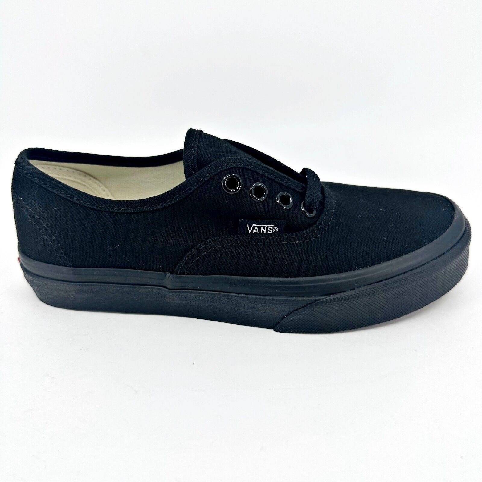 Vans Authentic Triple Black Classic Kids Shoes Casual Sneakers | eBay