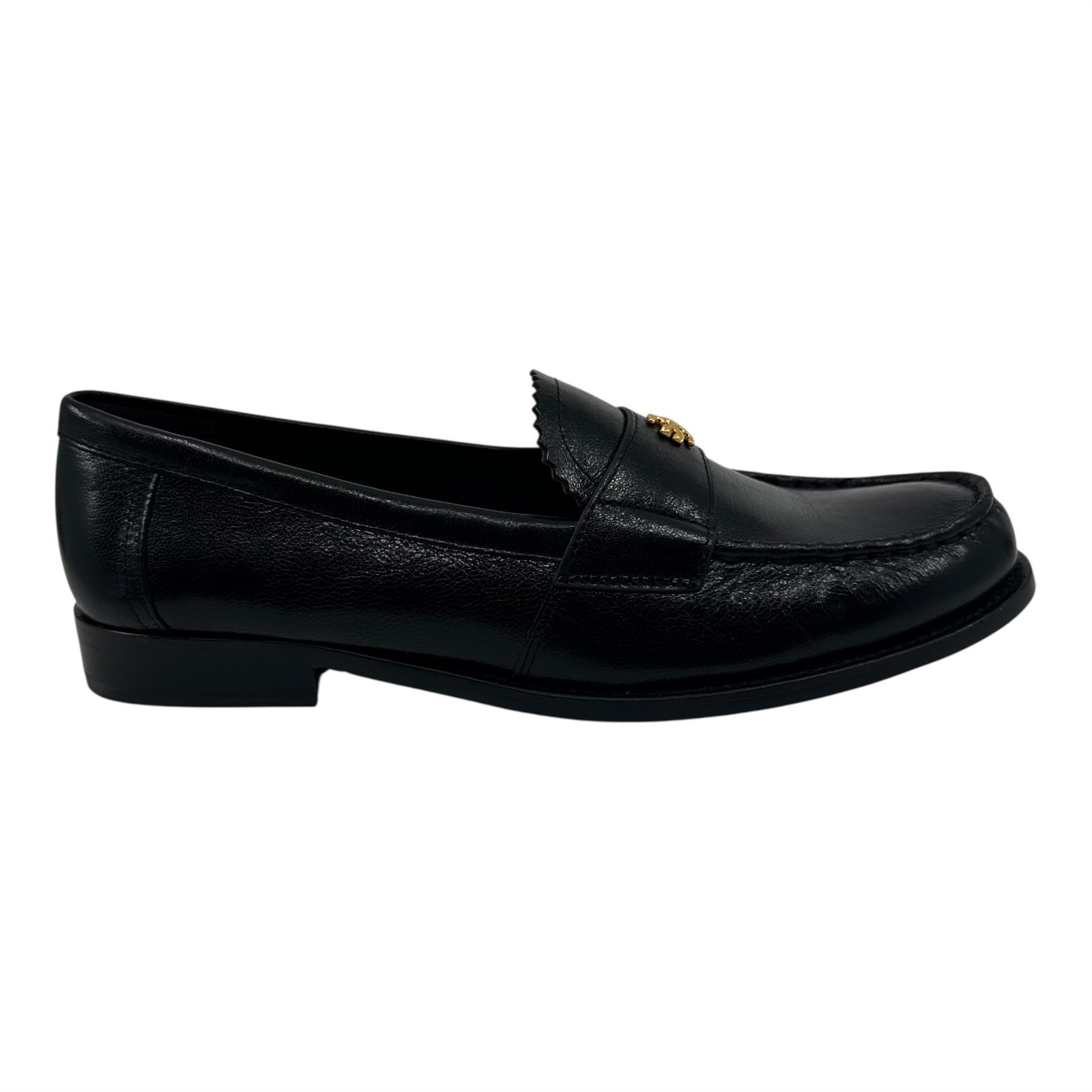 Tory Burch Classic Loafer Perfect Black Womens Casual Goat Leather