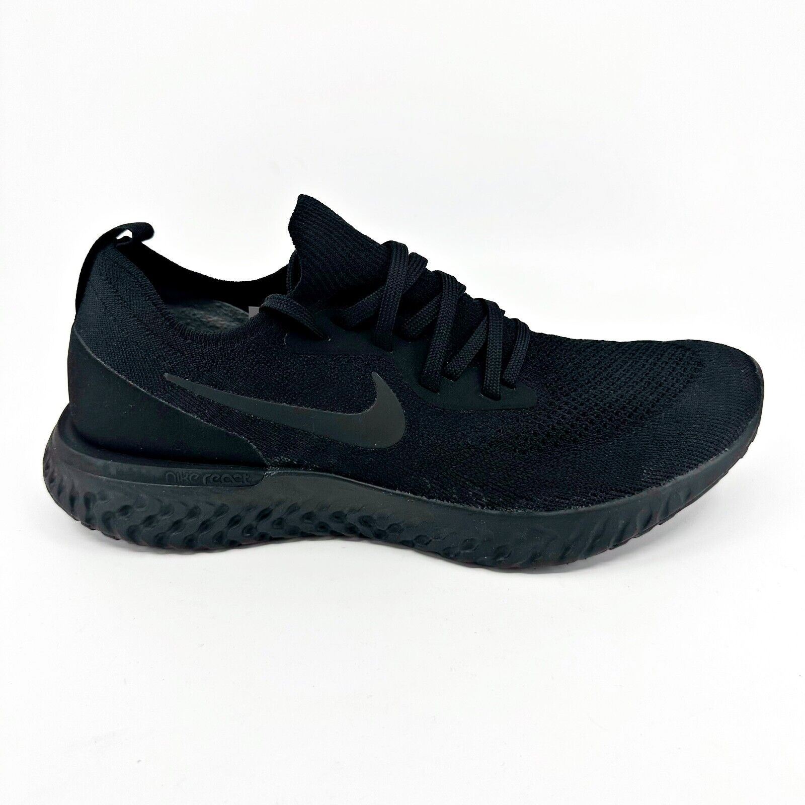生まれのブランドで Epic Nike React Amputee 9.5 Size Mens Black Triple Flyknit スパイク・シューズ