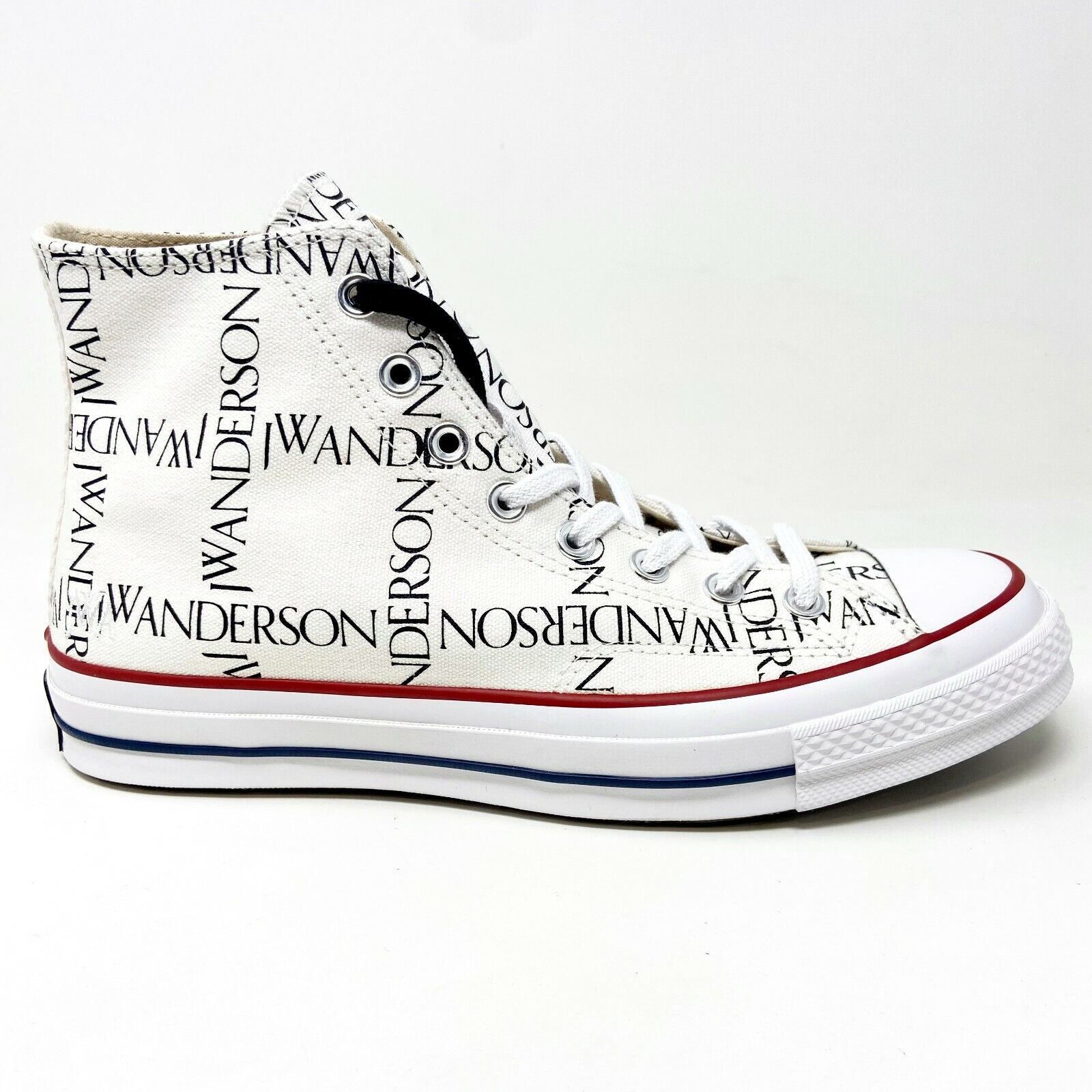 Converse Chuck 70 Hi Grid JW Anderson White Black Insign Mens 9 Sneakers 160808C Converse Chuck 70 Hi Grid JW Anderson White Black Insign  main image 4