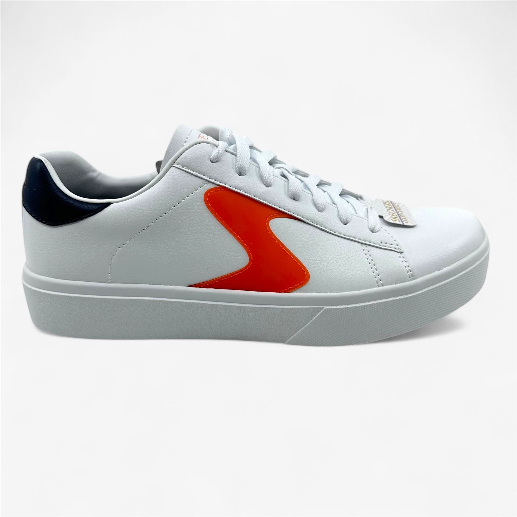 Skechers Eden LX Remembrance White Orange Mens Athletic Court