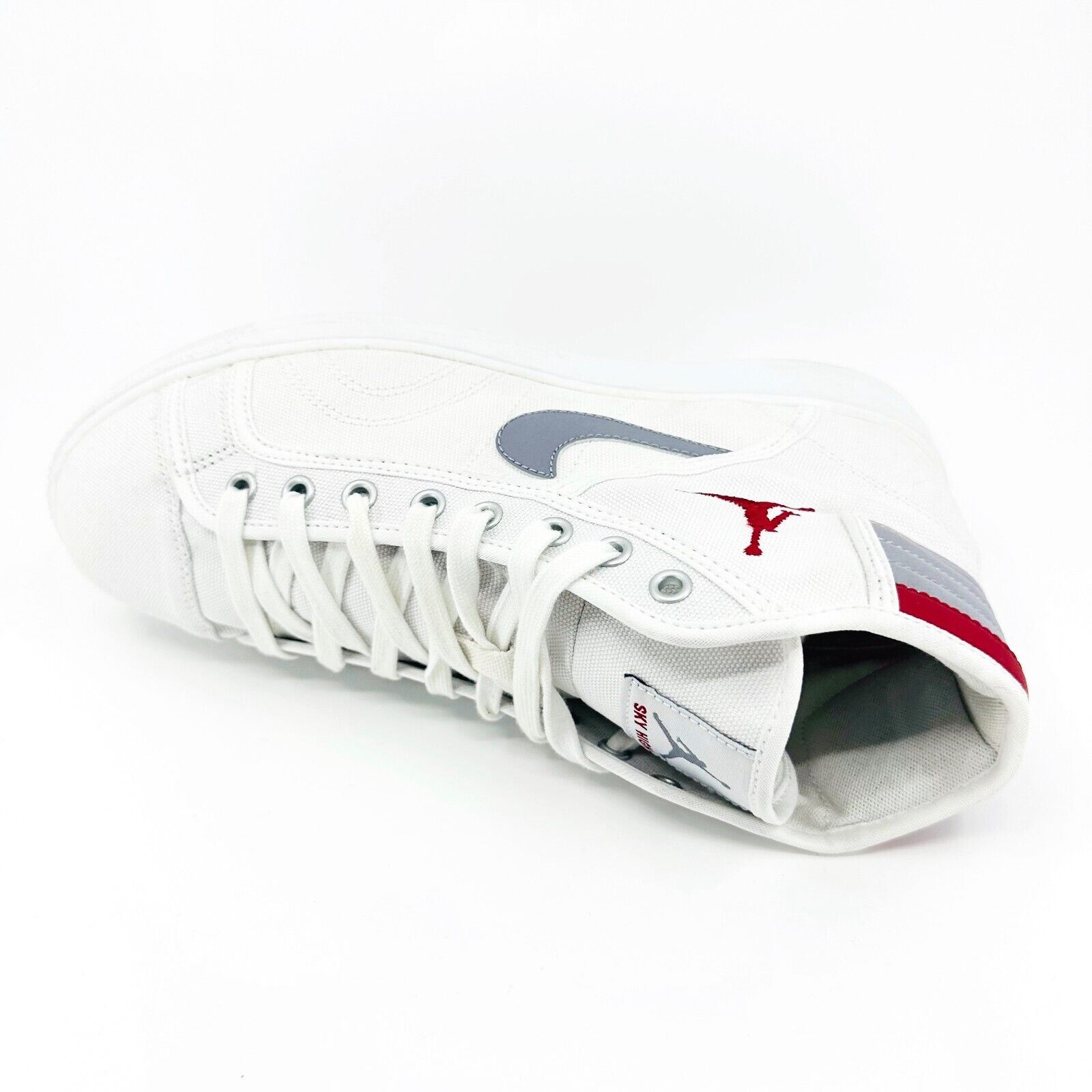 Jordan Sky High Canvas White Varsity Red Cement Grey Mens