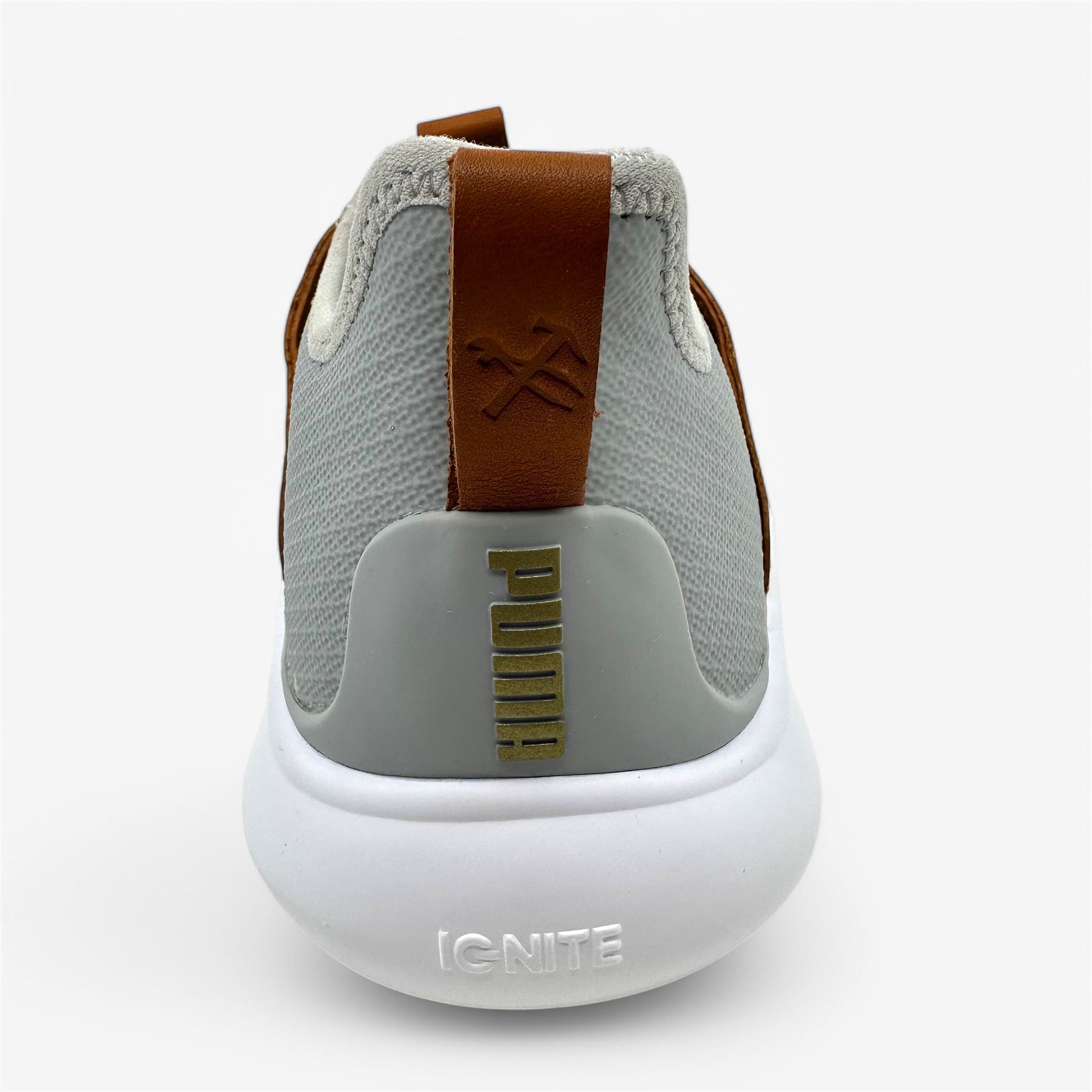 PUMA Ignite Fasten8 Crafted Rise Gold Leather Brown Mens
