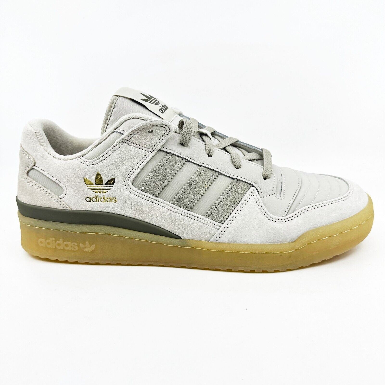 Adidas Originals Forum Low CL Talc Sesame Mens Sneakers HQ7096 | eBay