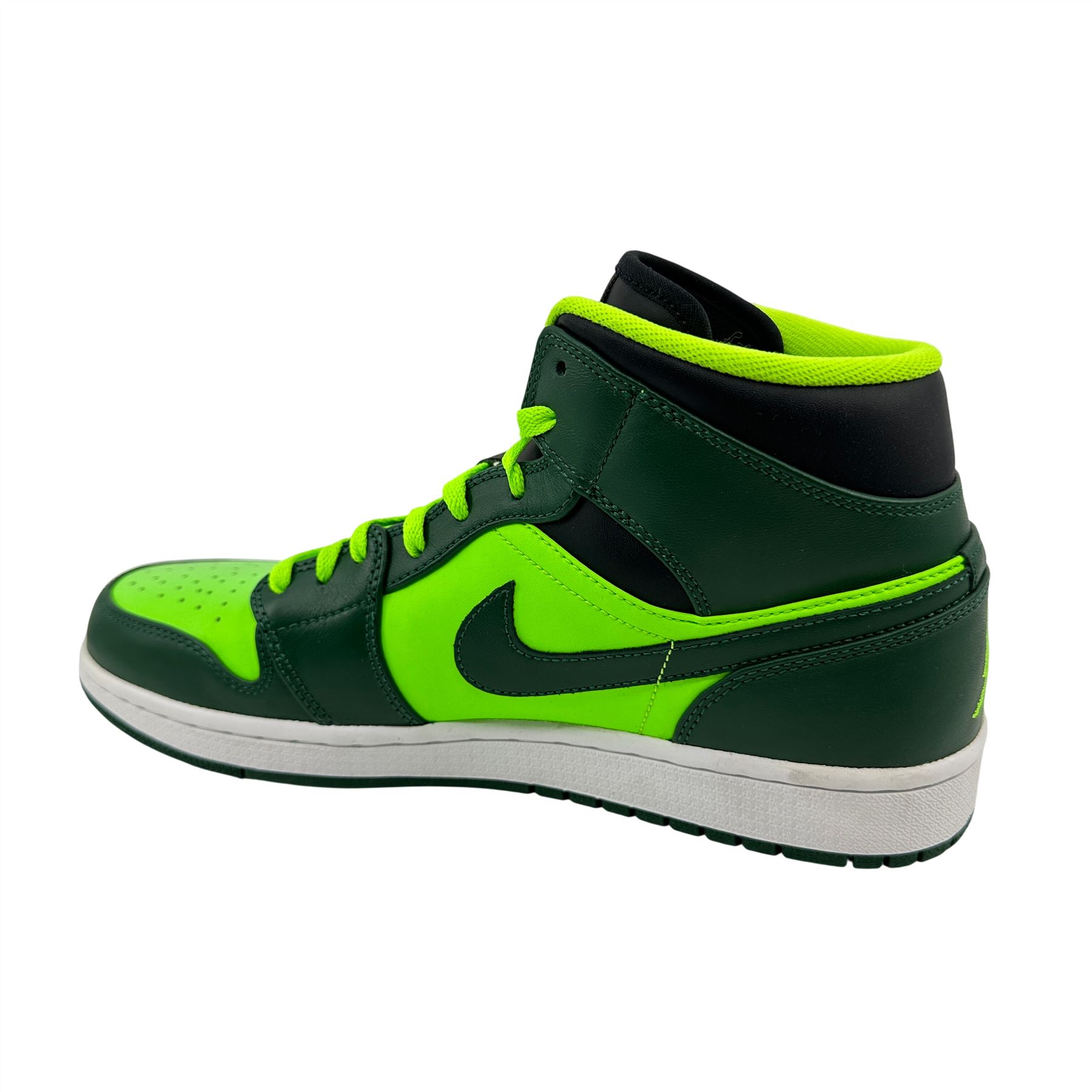 Jordan 1 Mid George Green Black Mens Athletic Hulk Sneaker | eBay