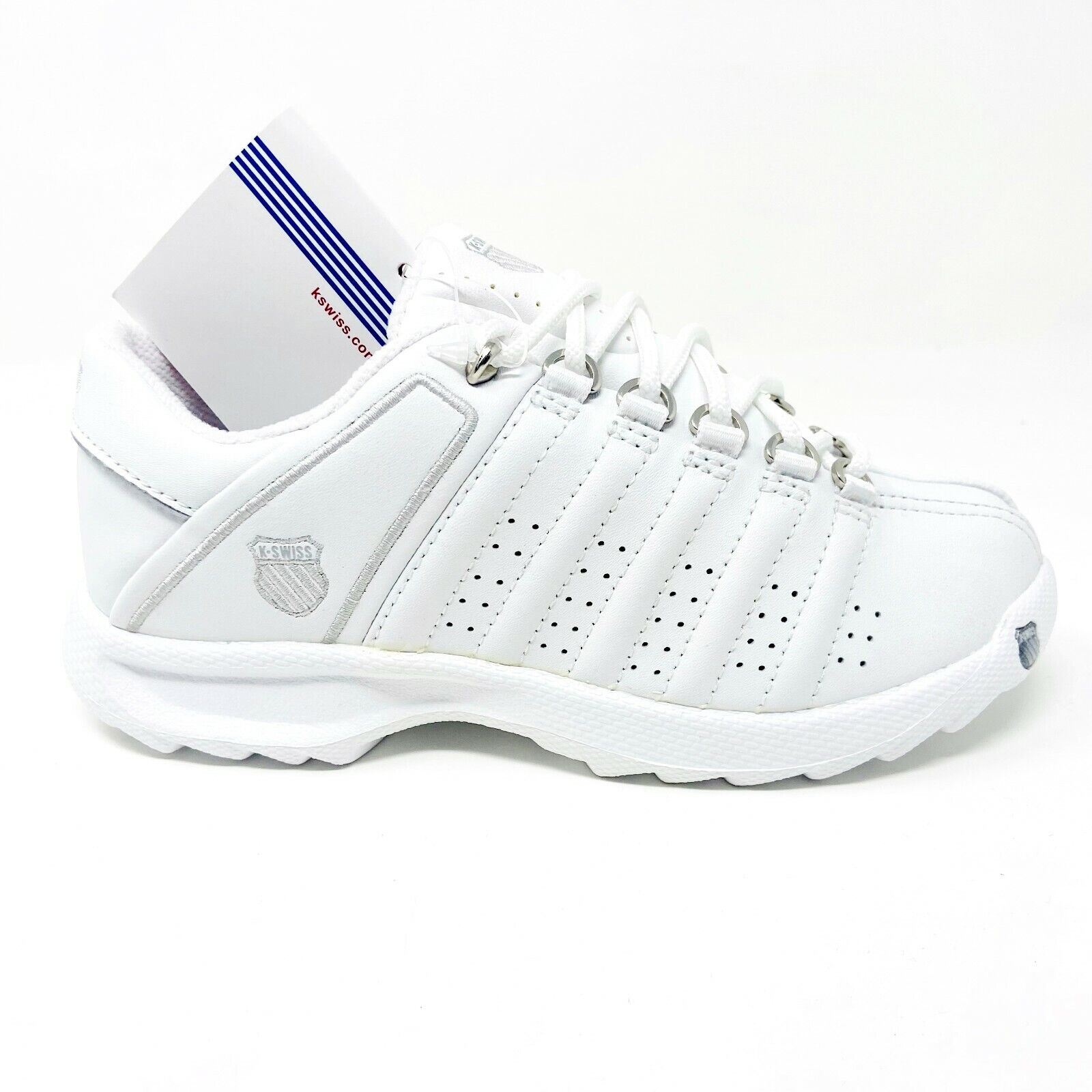 K-Swiss Darwell White Platinum Child Kids Casual Sneakers