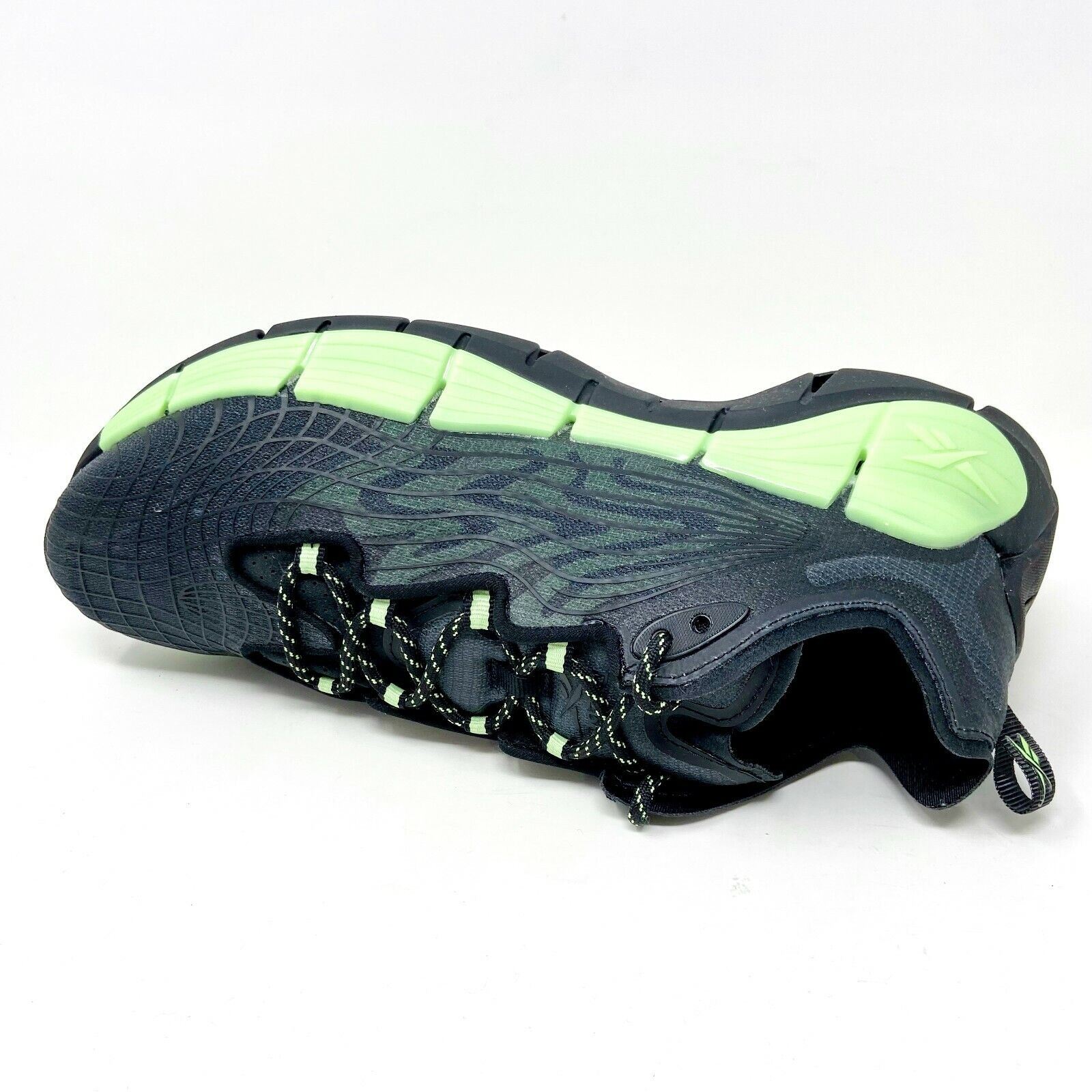 Reebok Zig Kinetica II Black Neon Mint Green Mens Running Shoes