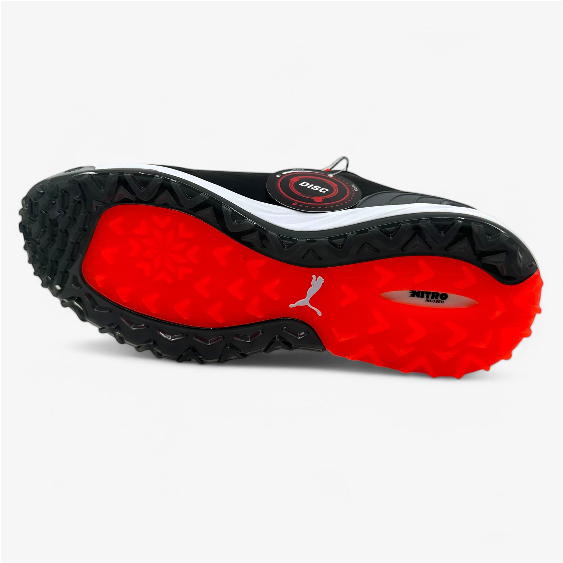 PUMA Alphacat Nitro Disc Black Red Blast Mens Waterproof Golf