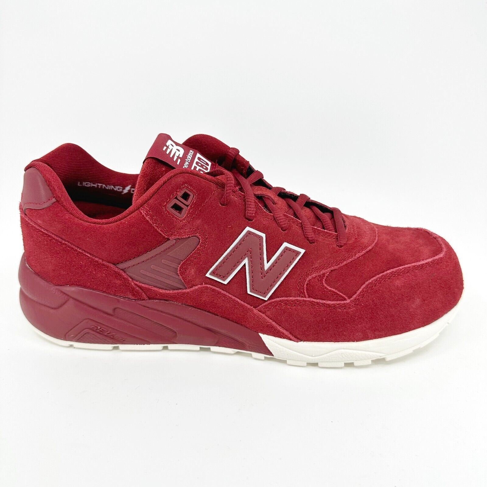 新品new balance レッド スニーカー New Balance 580 Elite Classics Red Suede Cream Mens Sneakers