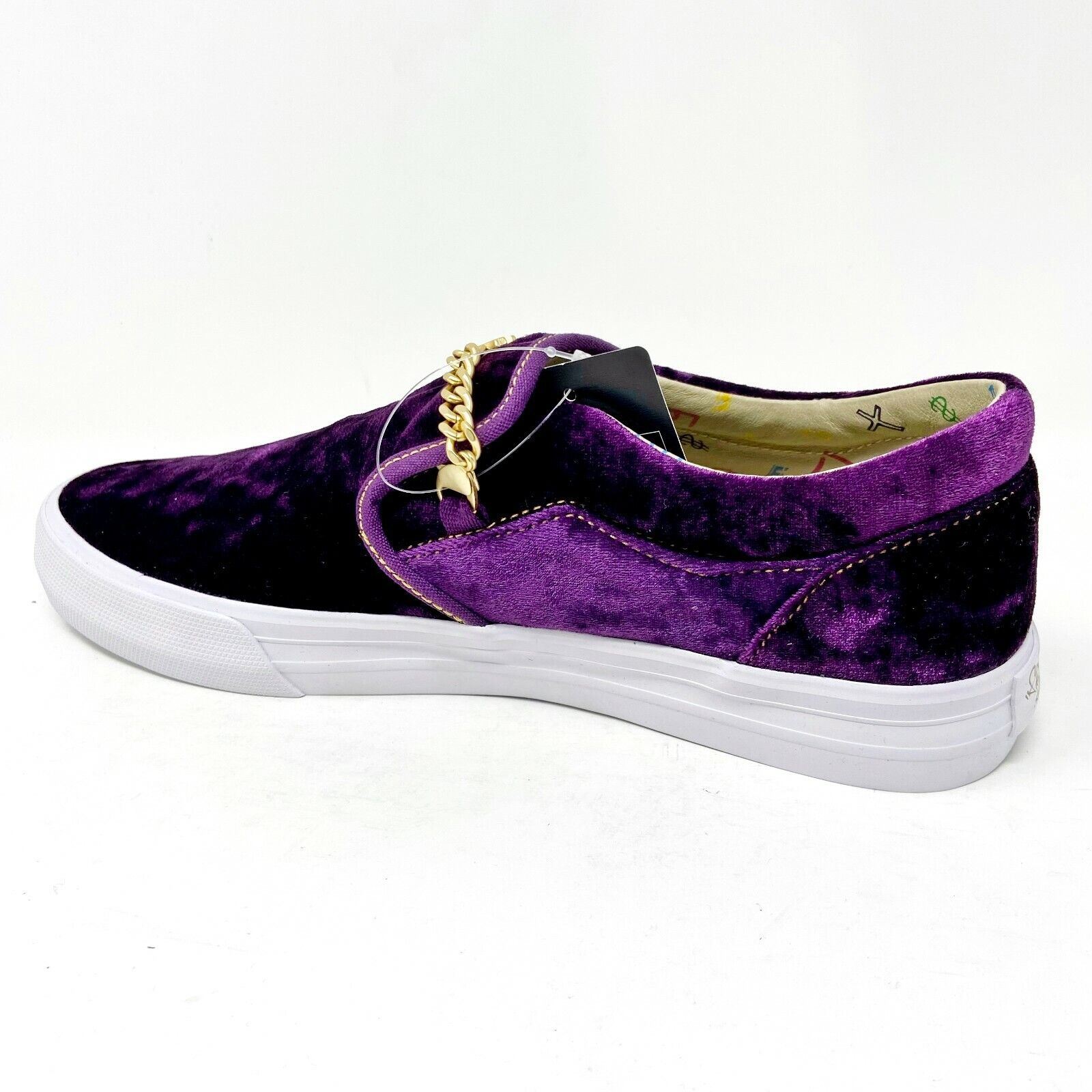 ショーンLTDキュー Supra Fenix Flexin Cuba LX Purple Velvet Mens Slip On Skateboard