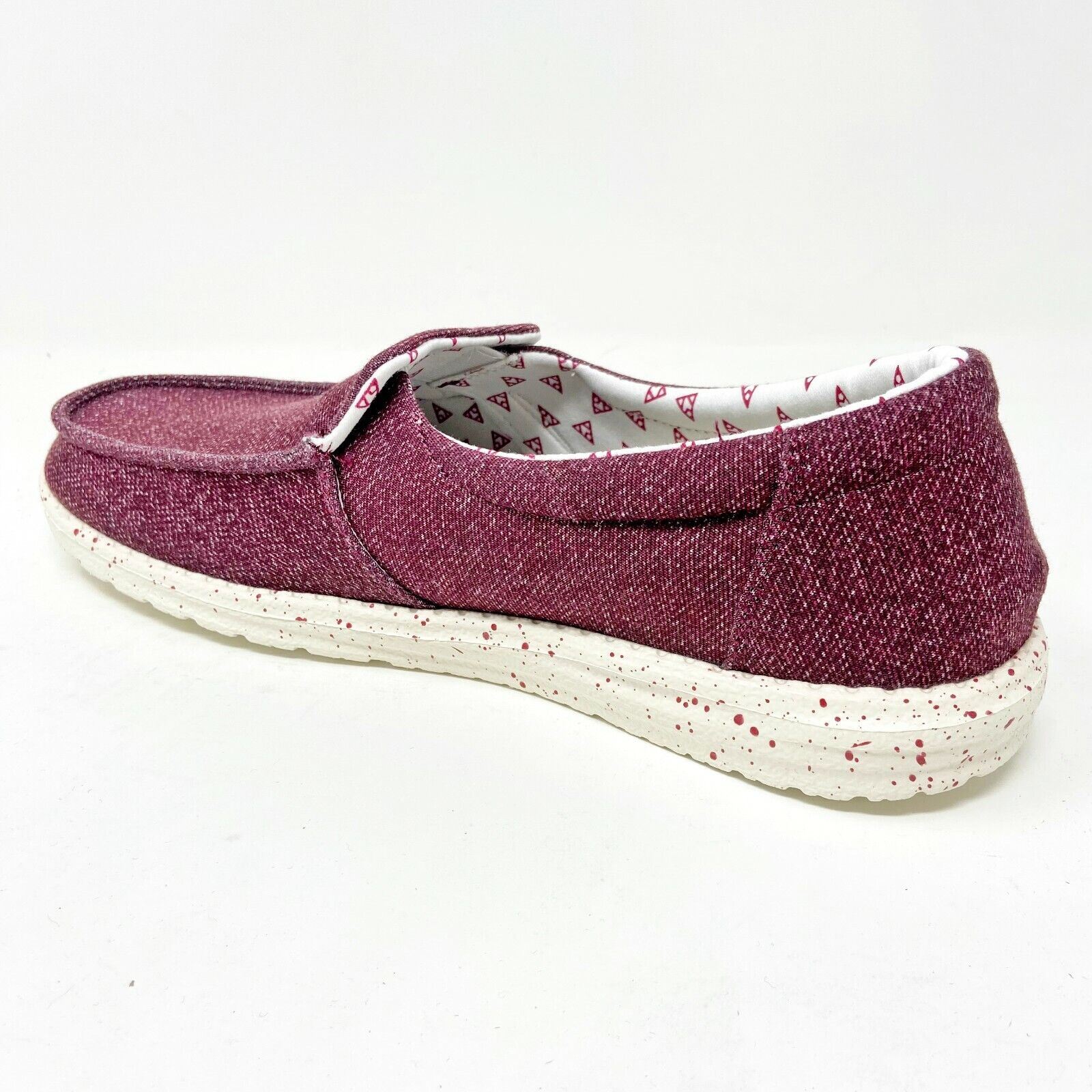 Hey Dude Womens Misty Burgundy Slip On Comfort Lightweight 