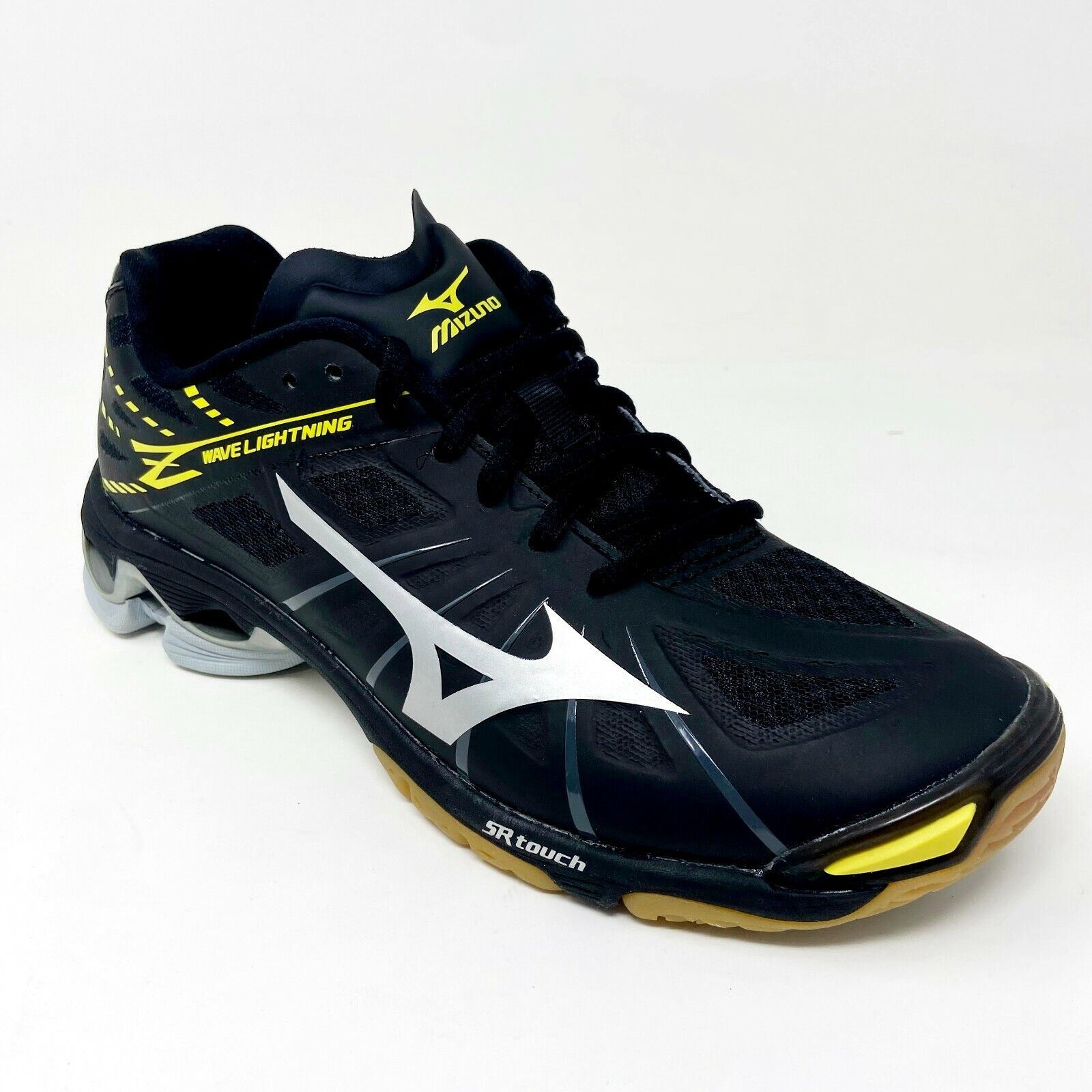 Mizuno トレーニングシューズ ブラック/イエロー Mizuno Wave Lightning Z Black Silver Yellow Womens Traction