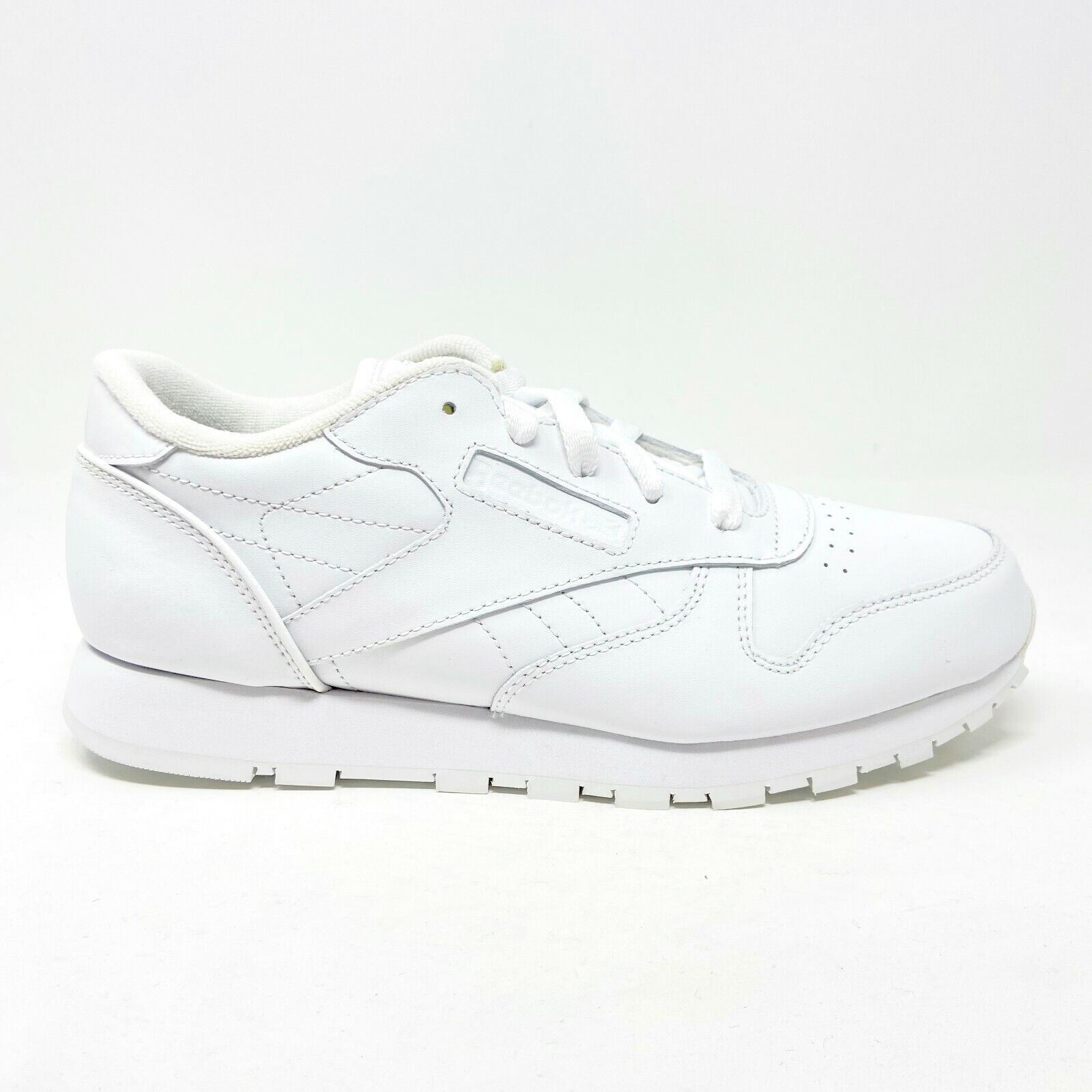 Reebok Classic Leather Triple White Grade School Kids Runnin