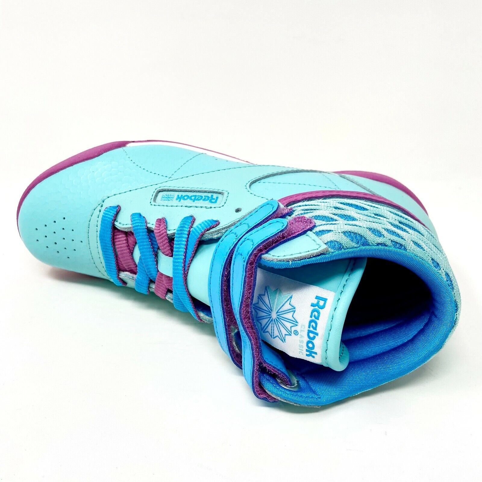 Reebok Freestyle Hi Classic Blue Bomb Ultraberry Kids Girls