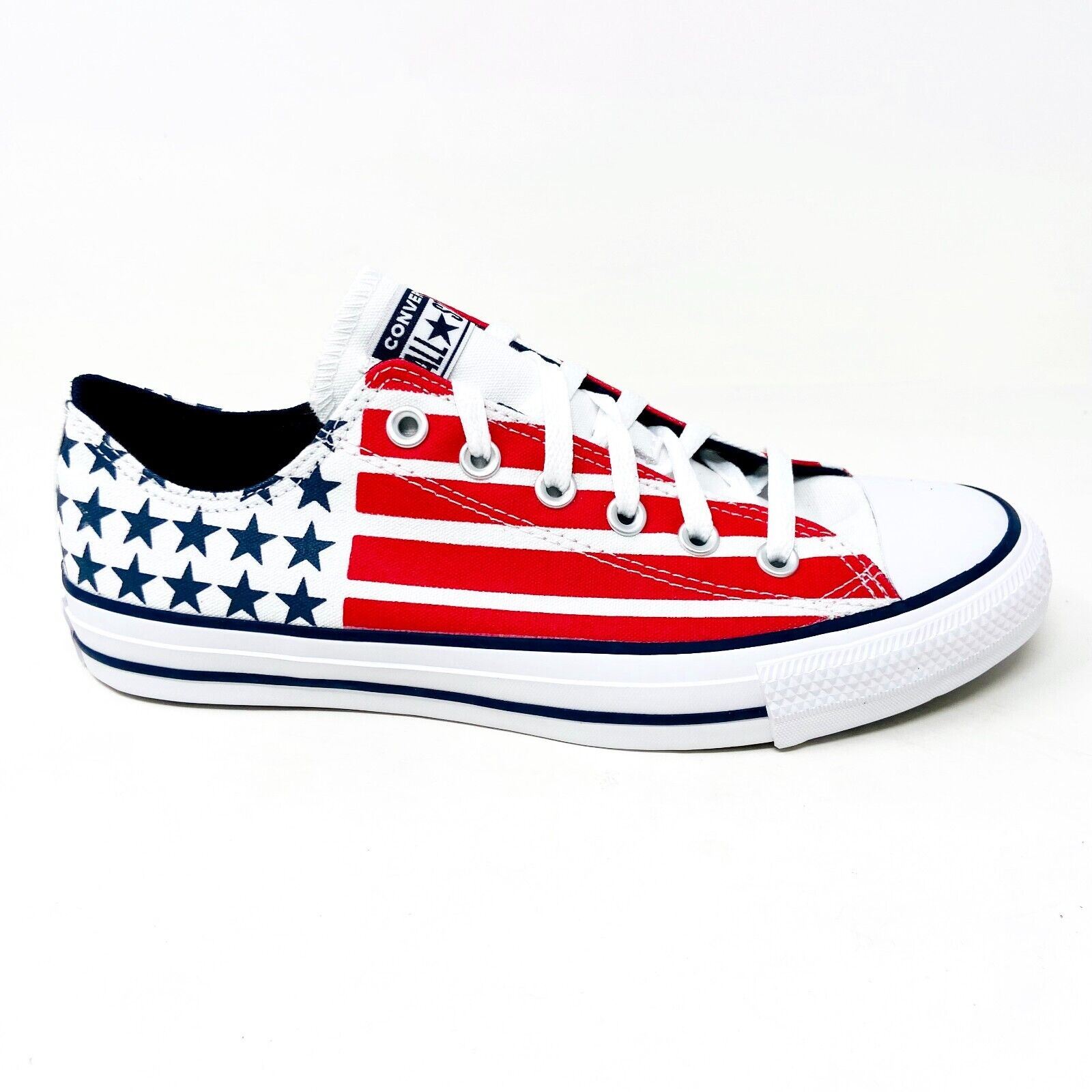 Converse CTAS Ox White Red Blue Mens July 4th USA Stars