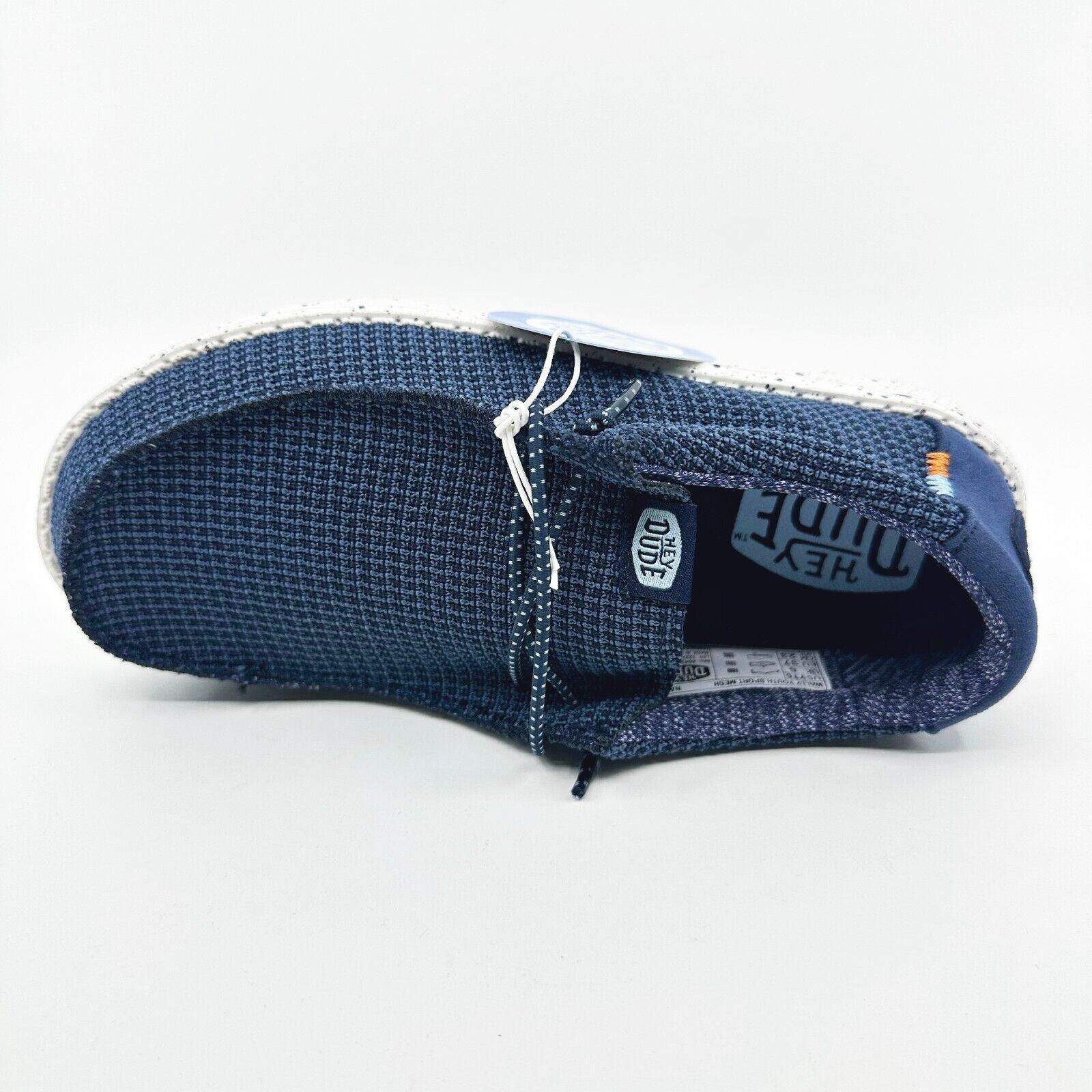 Hey Dude Wally Youth Sport Mesh Navy Kids Comfort Slip On 