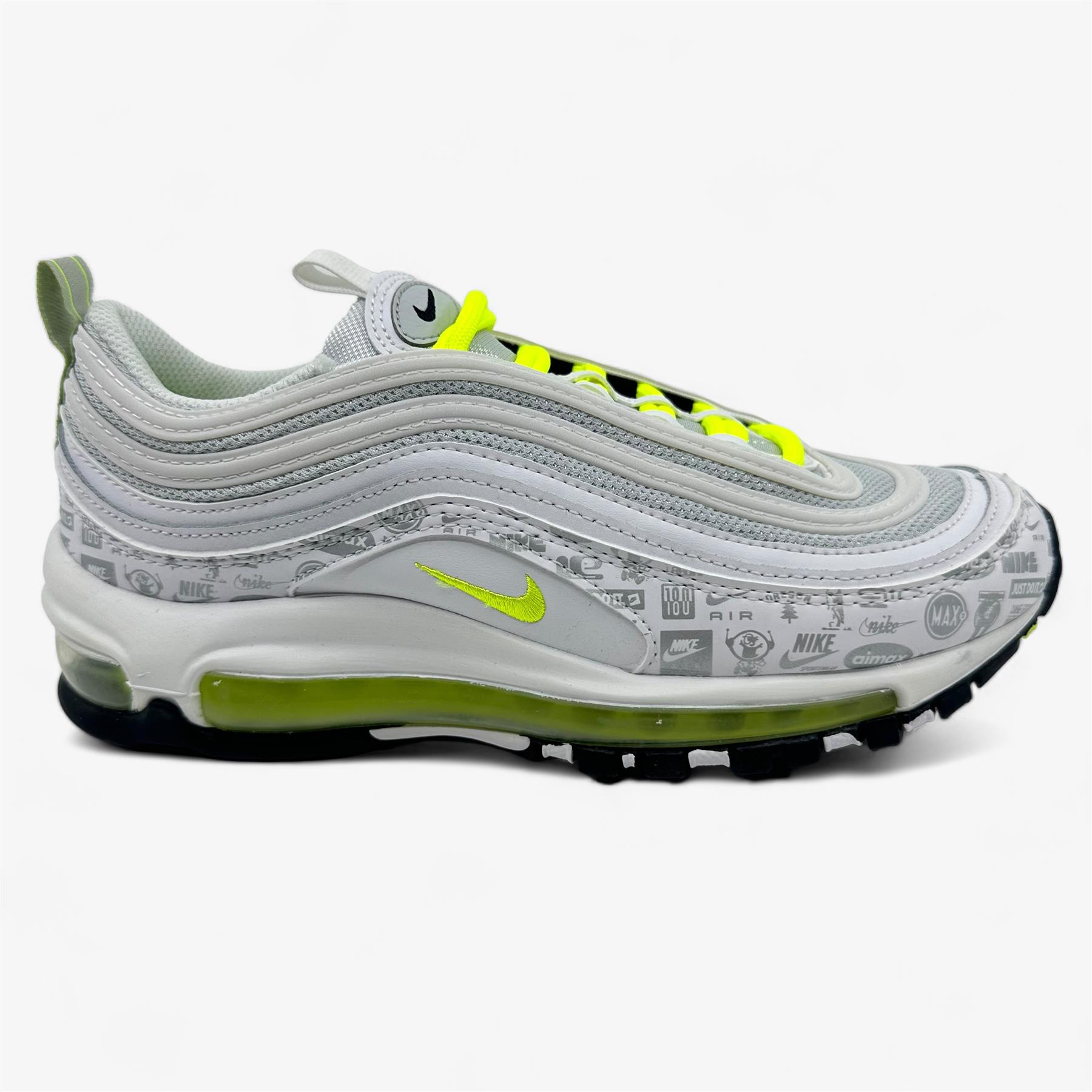 Nike Air Max 97 (GS) White Volt Black Pure Platinum Kids Size 5 
