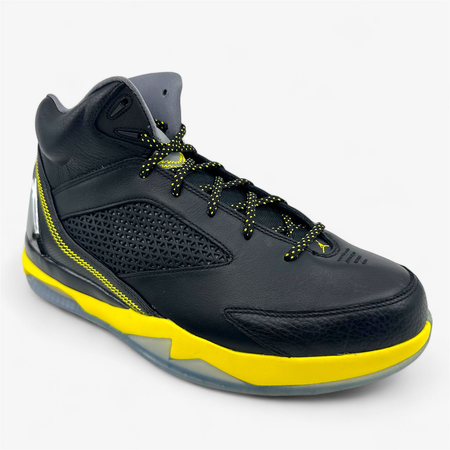 Jordan Flight Remix Black Vibrant Yellow Cool Grey Mens  display picture 1