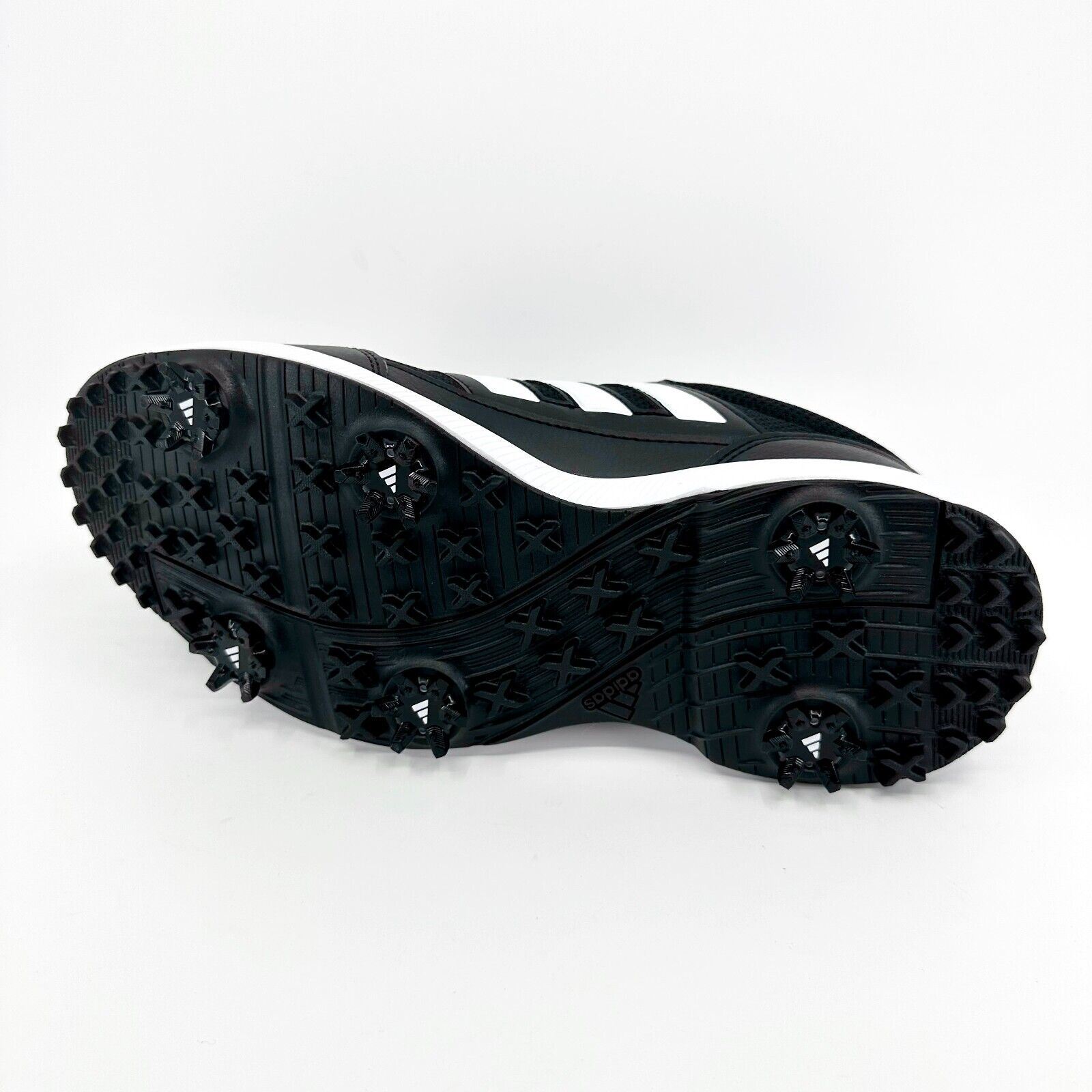 Adidas Tech Response 2.0 Black White Mens Wide Spike Golf Shoes