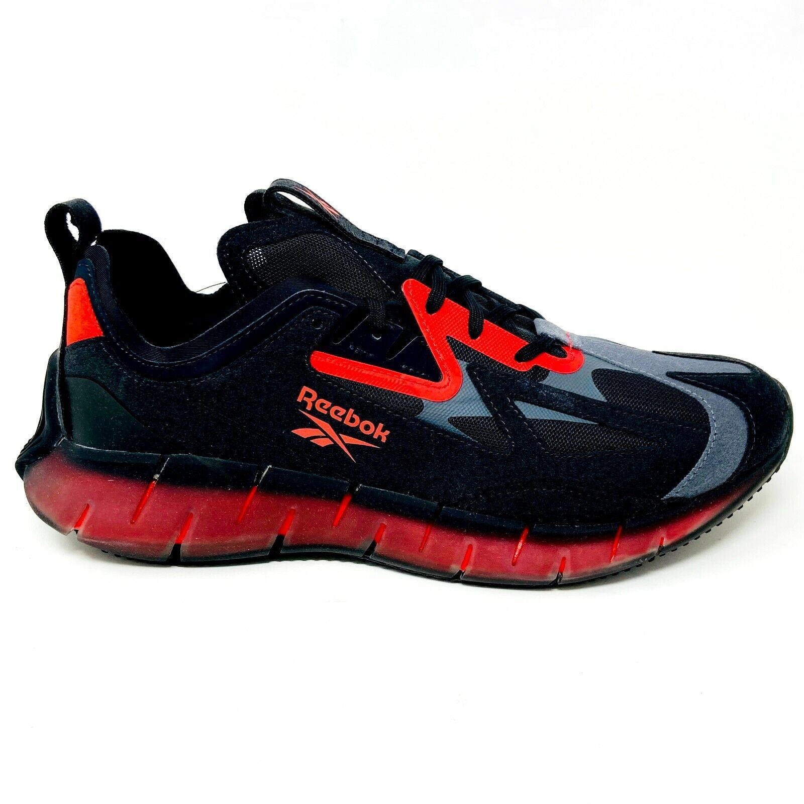 ムギ Reebok Zig Kinetica Concept Type 2 Black Red Mens Running Sneakers