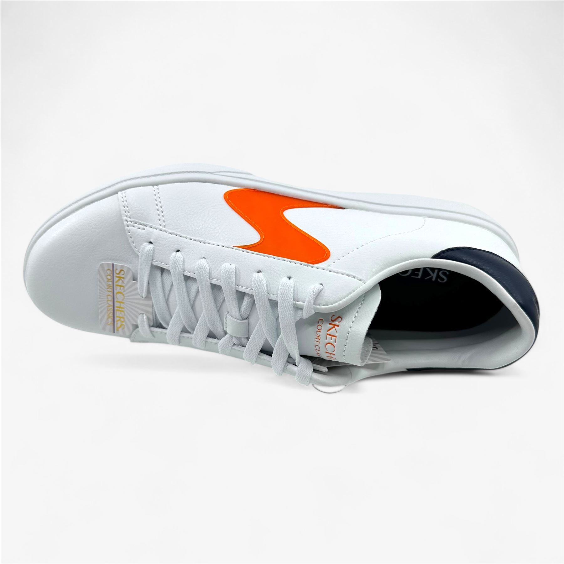 Skechers Eden LX Remembrance White Orange Mens Athletic Court