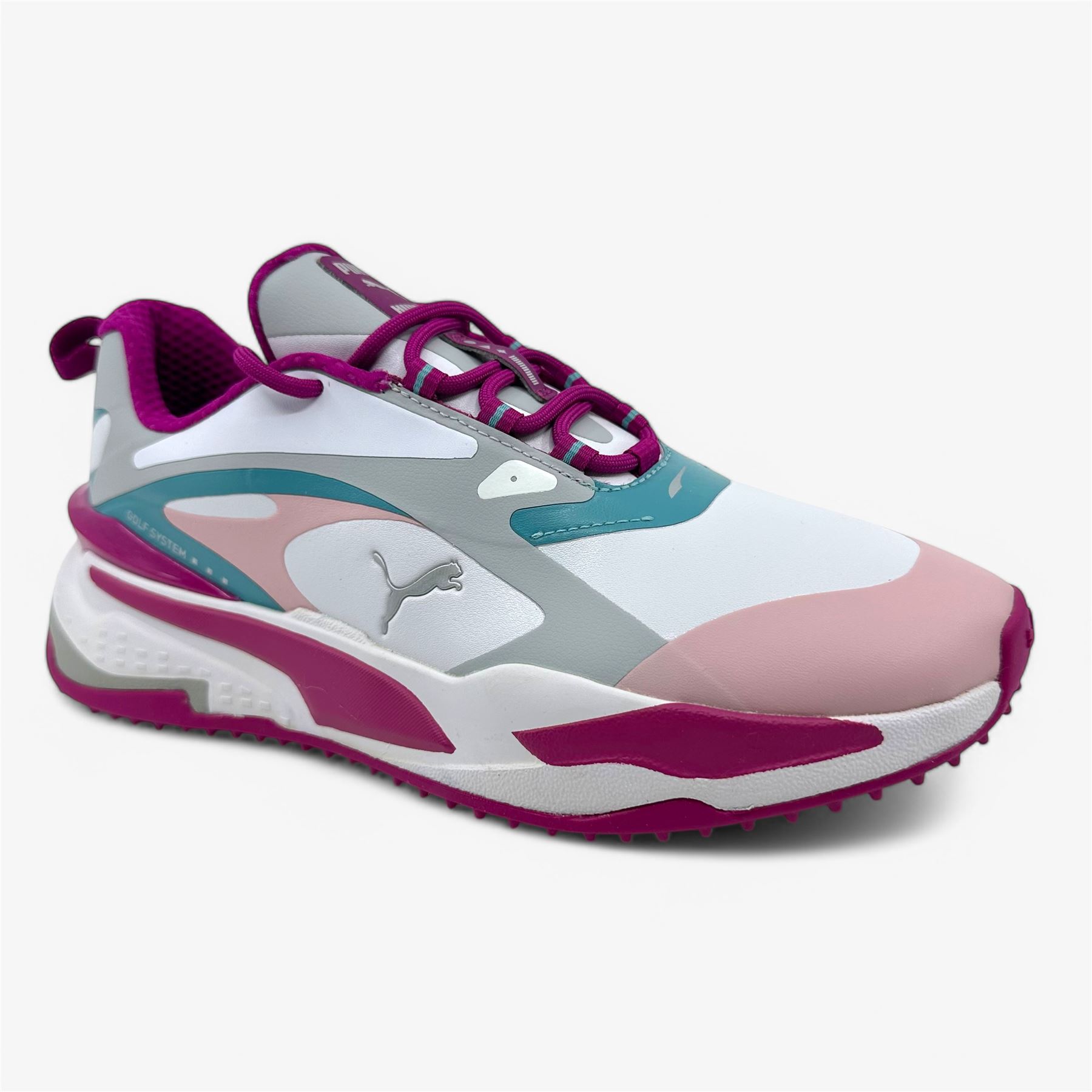PUMA GS Fast White Chalk Pink Porcelain Womens Waterproof Golf