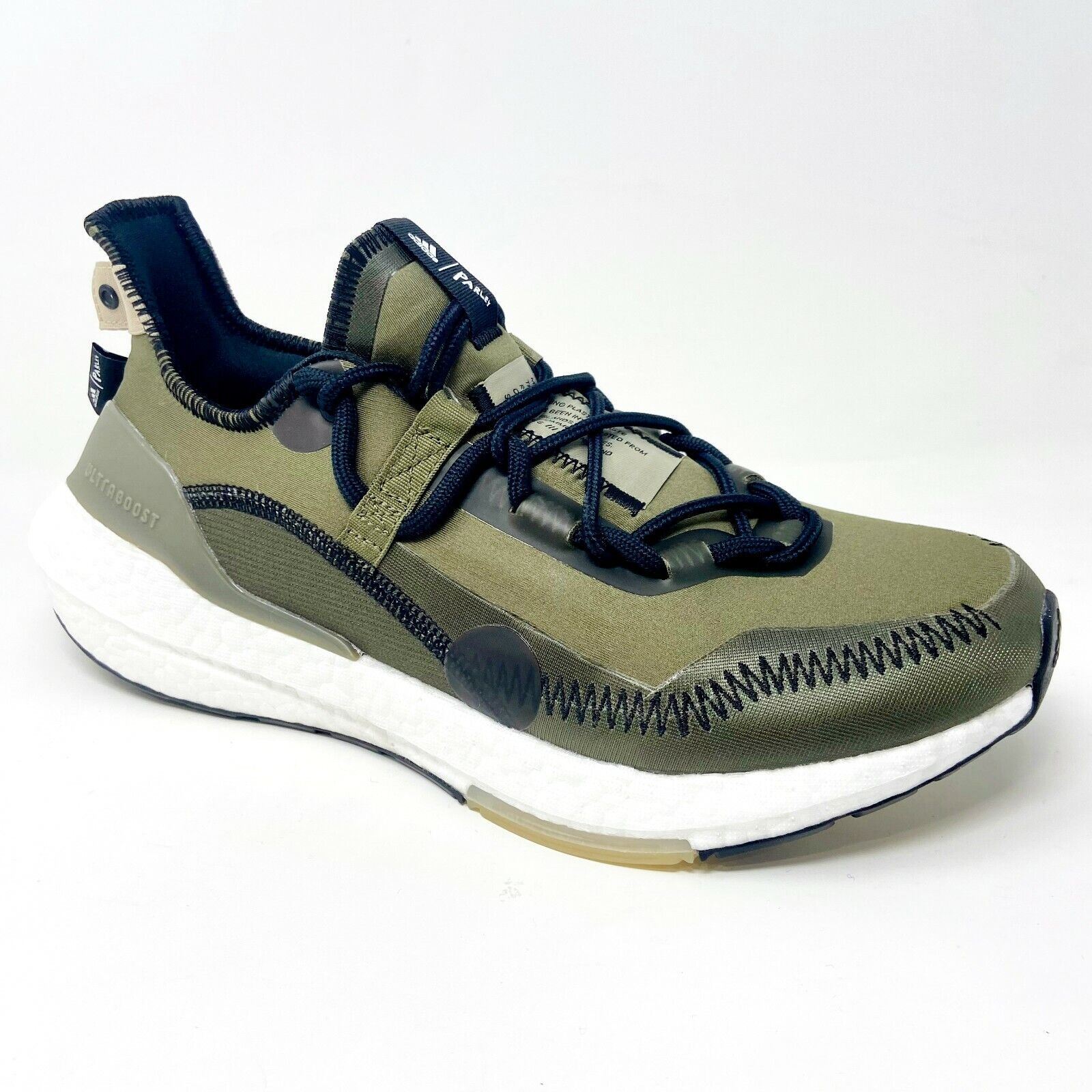Adidas UltraBoost 21 x Parley Focus Olive Mens Size 8.5 Running