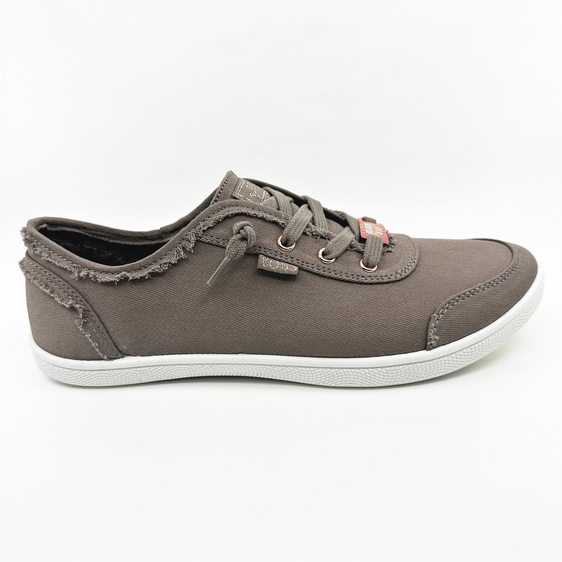 Skechers Bobs B Cute Taupe Womens Wide Slip On Sneakers | eBay