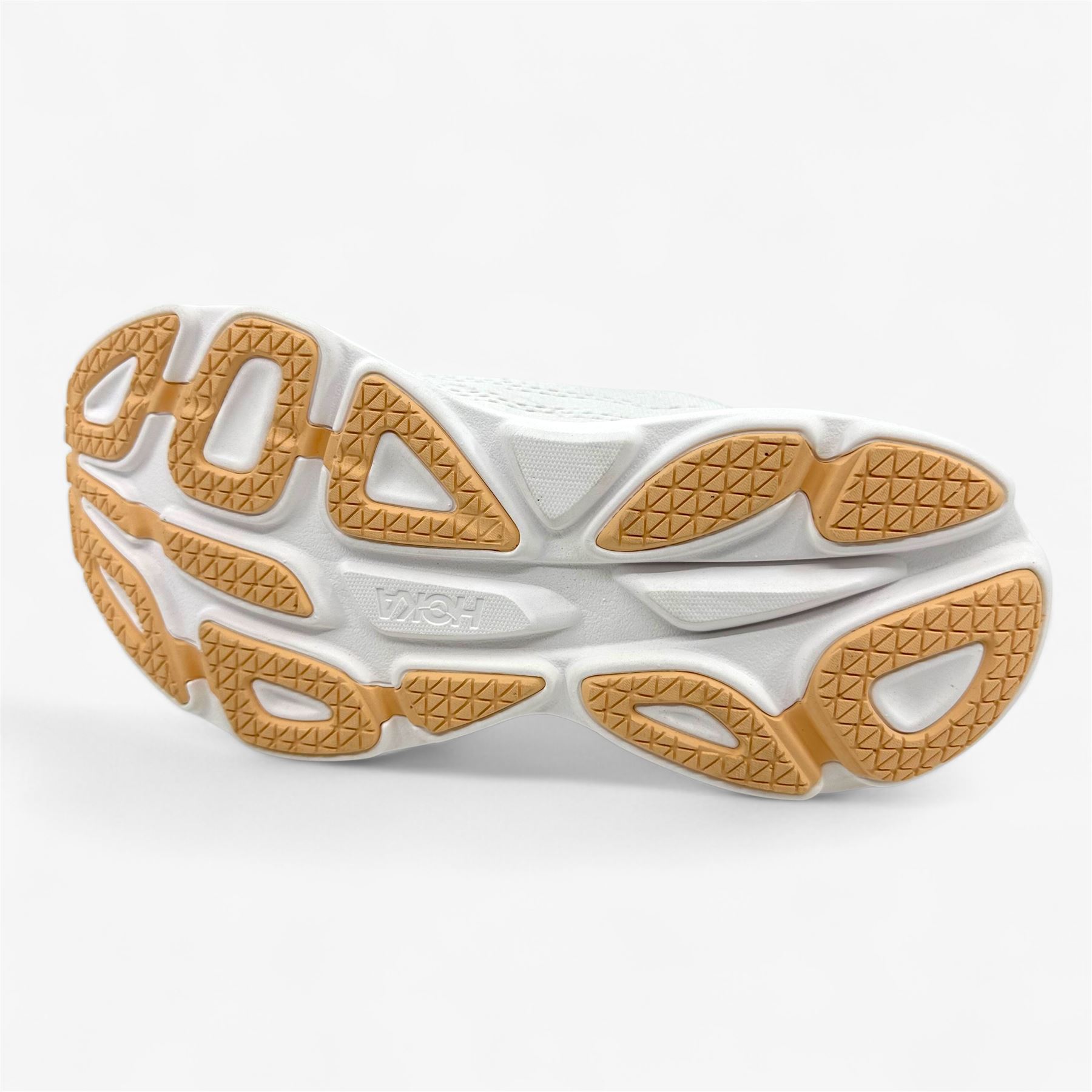 Hoka One One Bondi 8 White Orange Womens Athletic Max