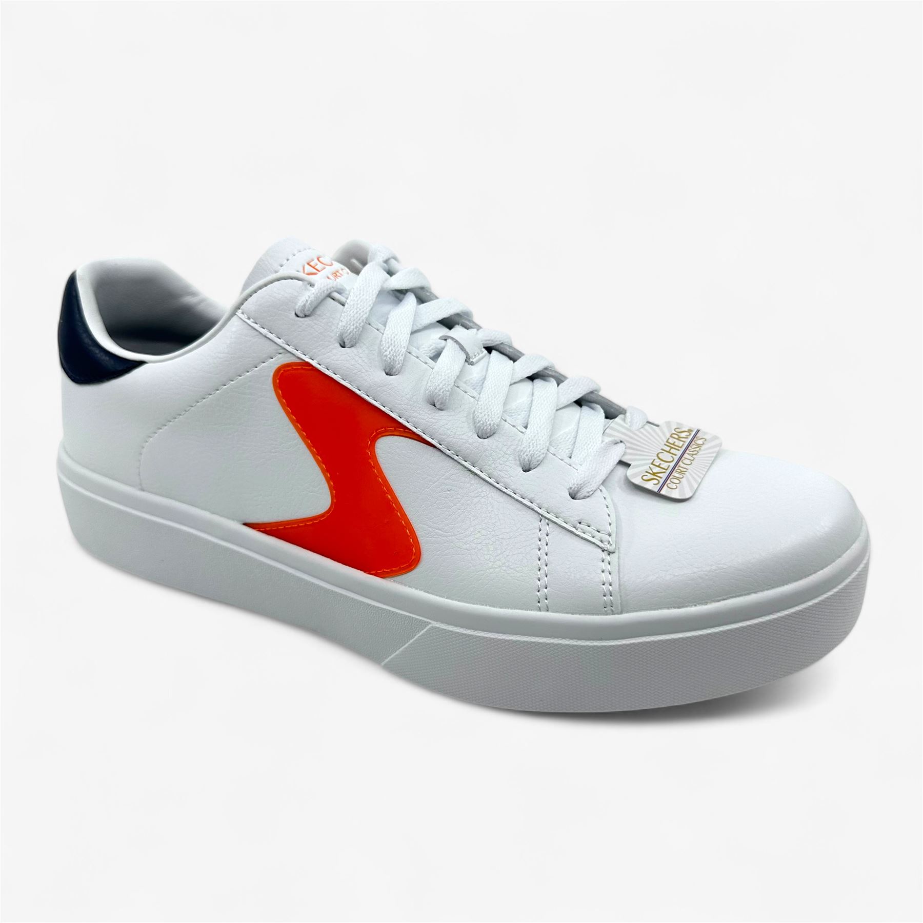 Skechers Eden LX Remembrance White Orange Mens Athletic Court