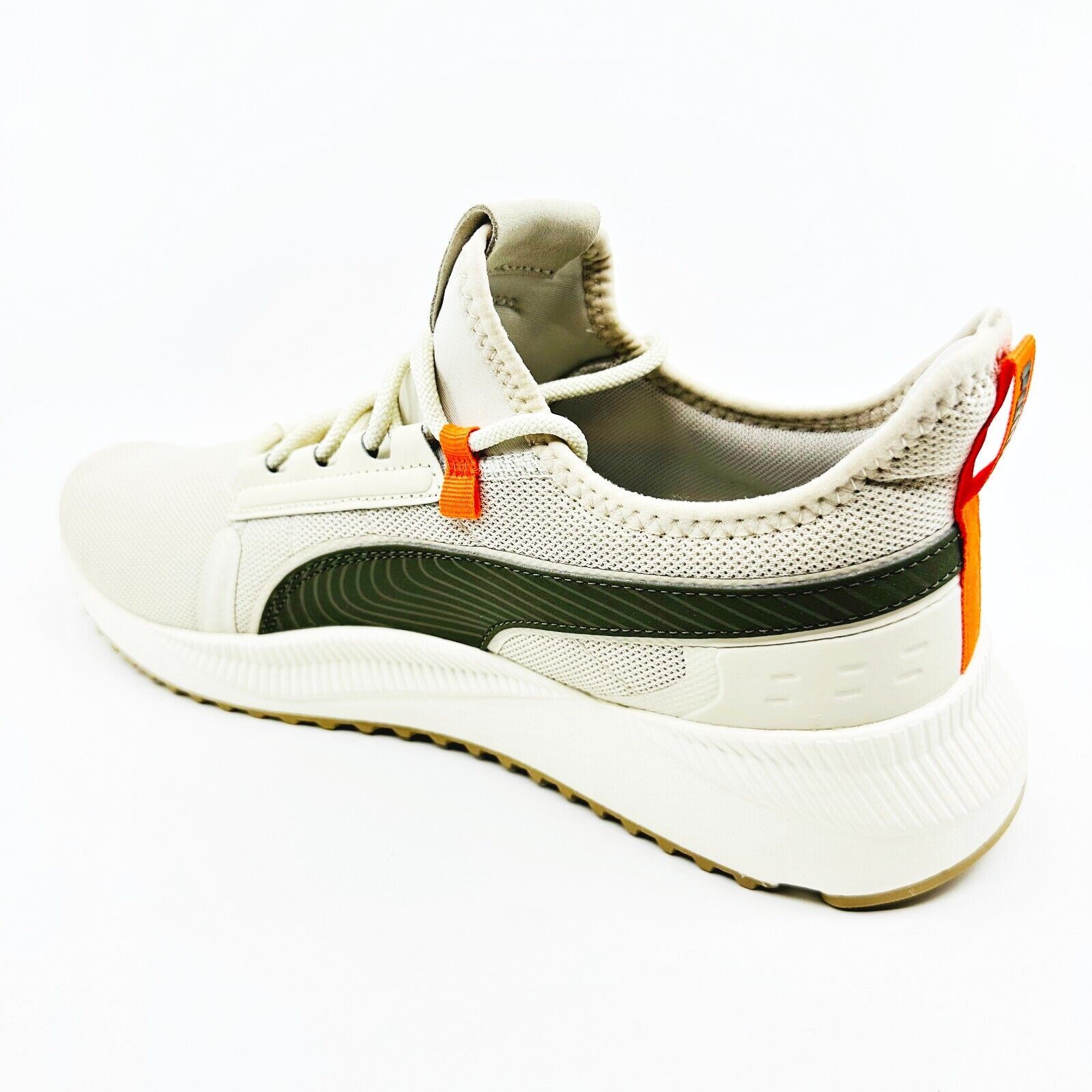 Puma Pacer Future Street Plus Alpine Snow Olive Orange Mens Shoes