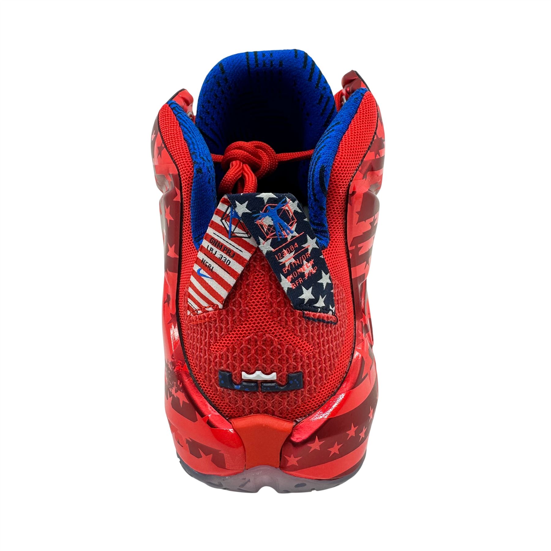 Nike Lebron XII Crimson Red White Mens Athletic Independence Day