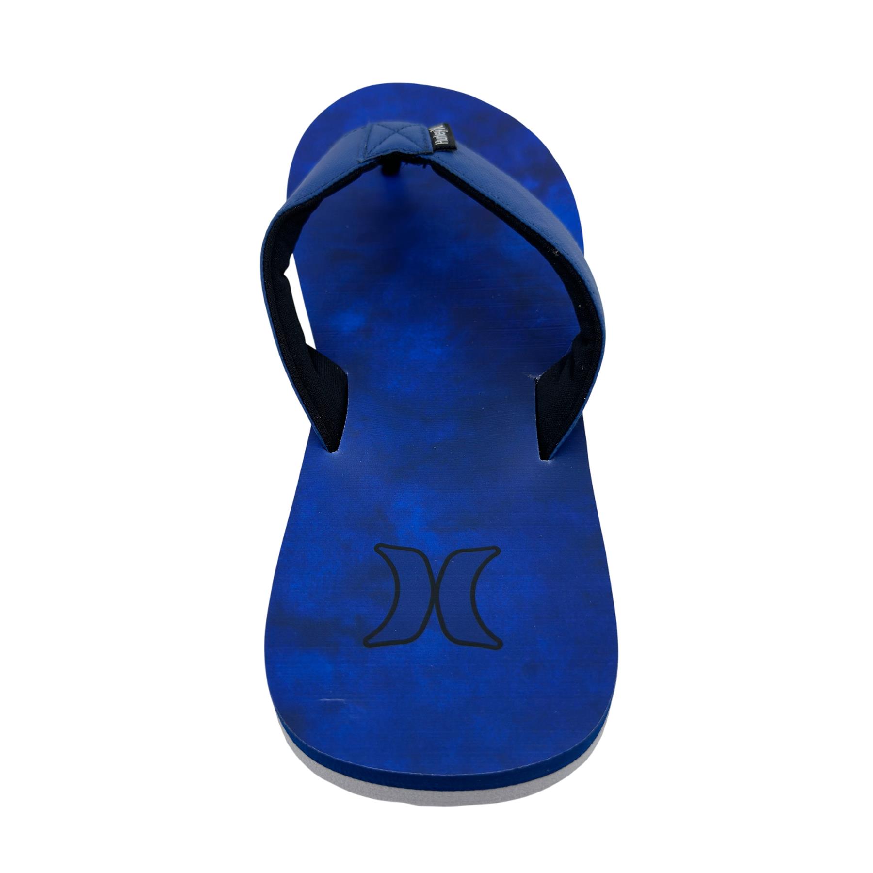 Hurley Logo Blue Combo White Mens Sandal Pool Beach Flip  display picture 2