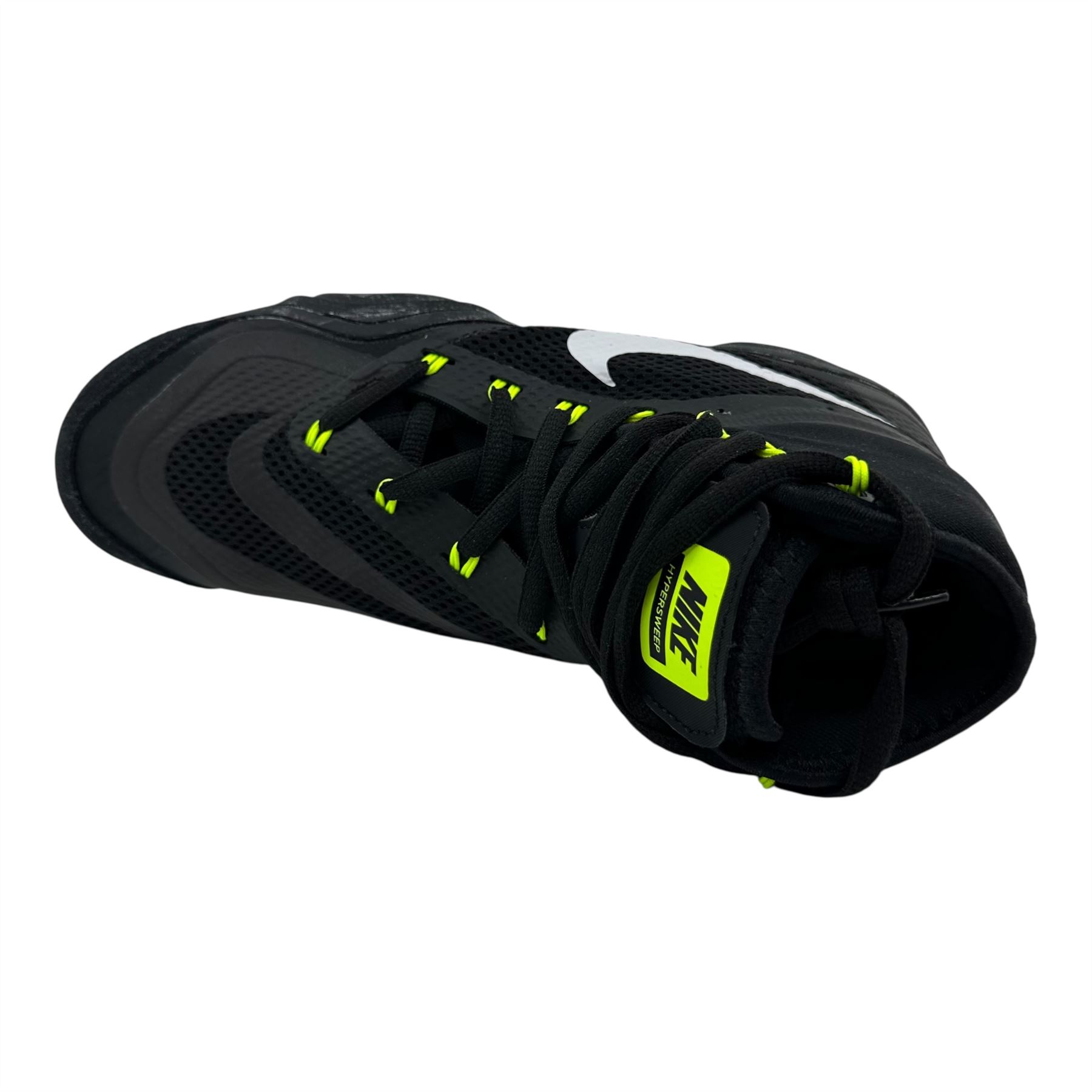 Nike Hypersweep Men\'s 12.5 Black White Volt Wrestling Shoes 717175-017 Nike Hypersweep Black White Volt Mens Athletic Sneaker | eBay main image 3