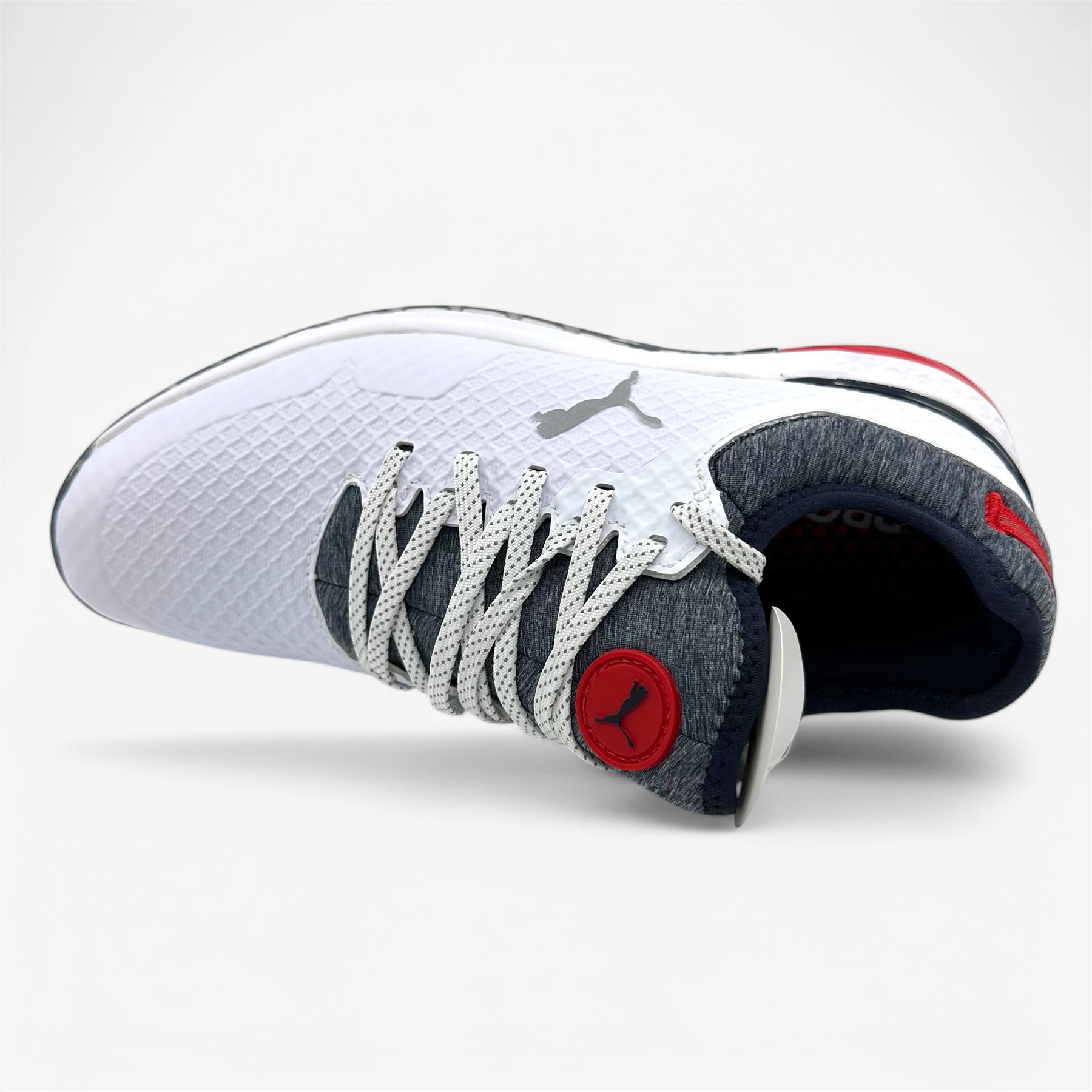 PUMA Proadapt Alphacat White Navy High Risk Red Mens Waterproof Golf Shoes  | eBay