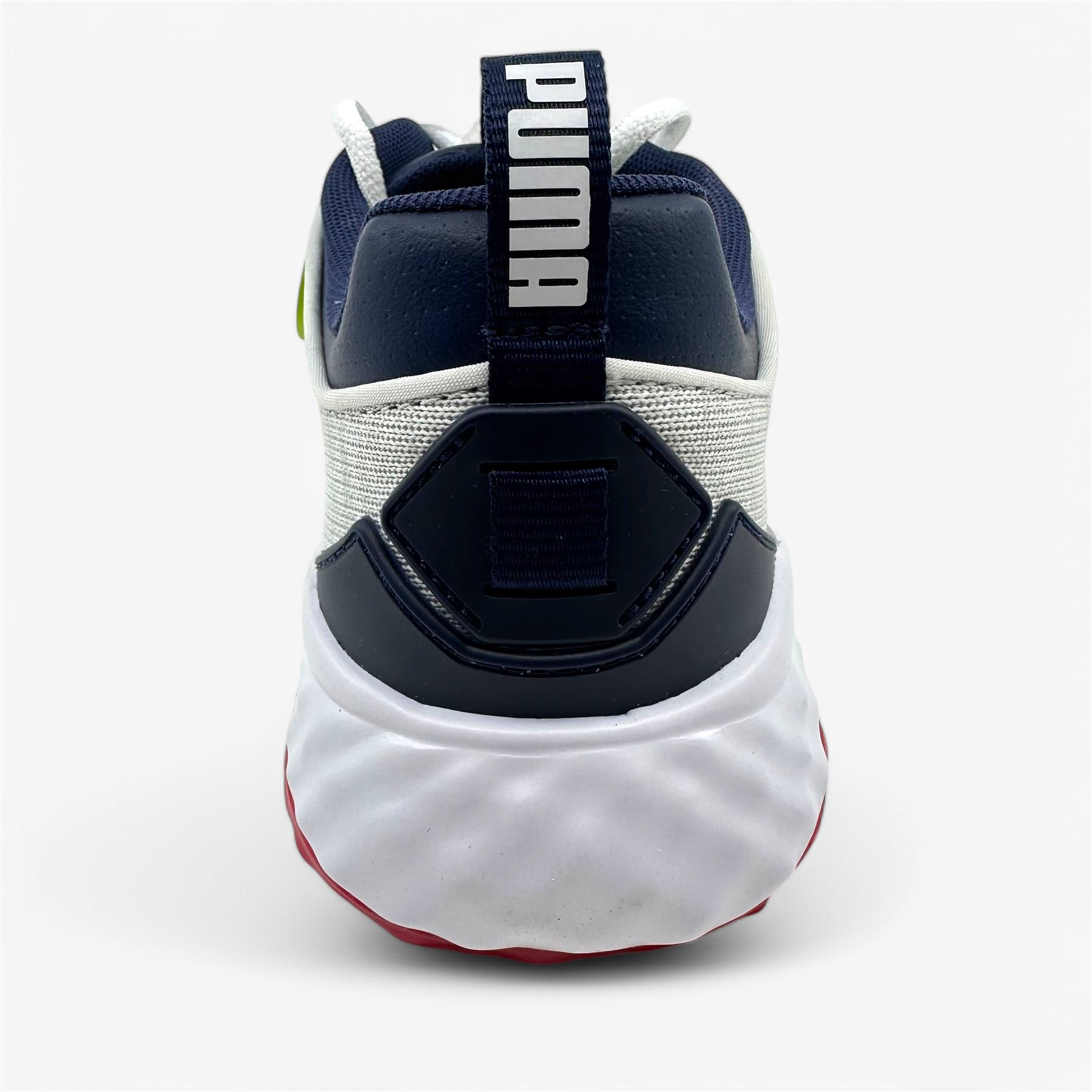 PUMA Fusion Pro White Navy Red Mens Extra Wide Spikeless Golf