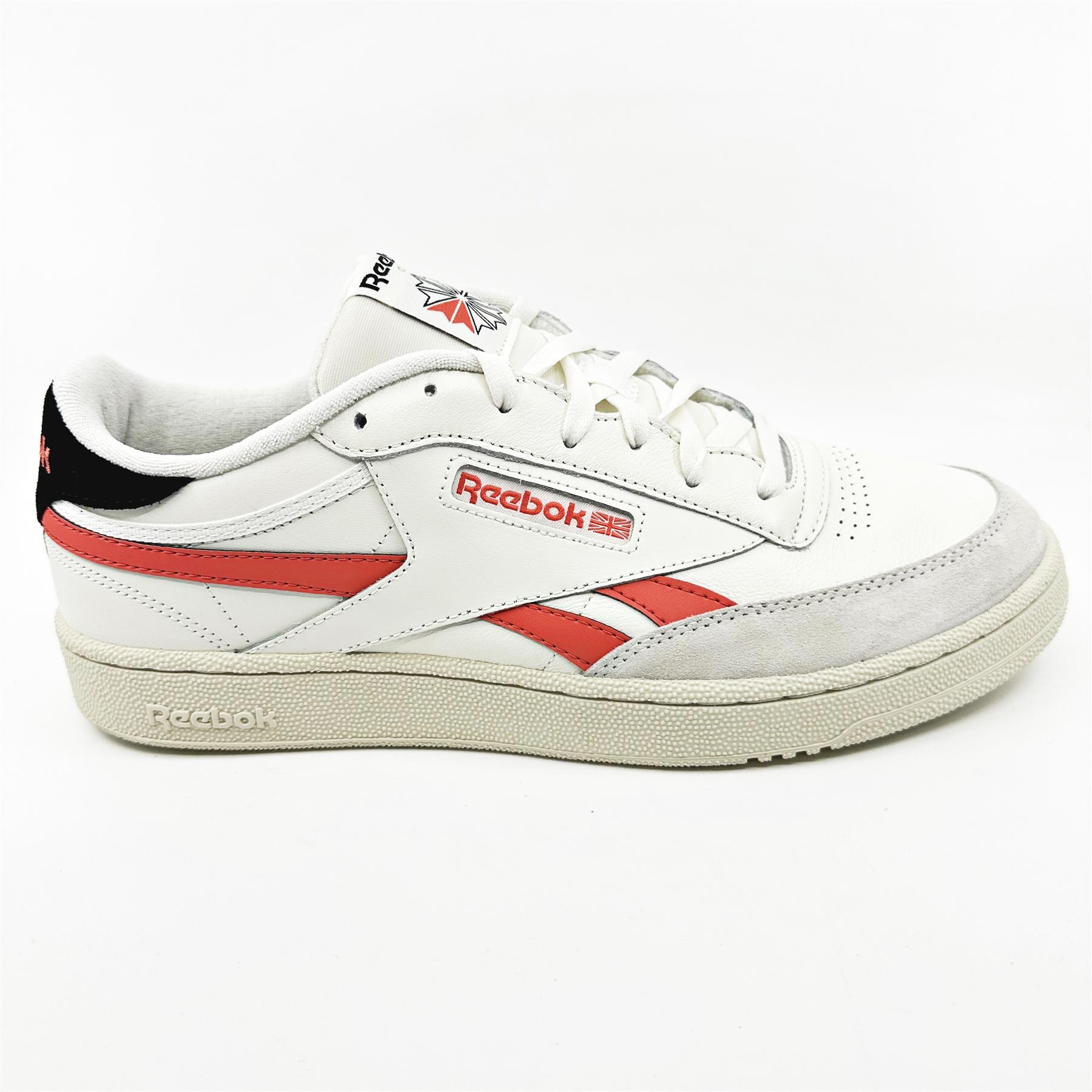 Reebok Club C Revenge Chalk Semi Orange Flare Mens Size 13