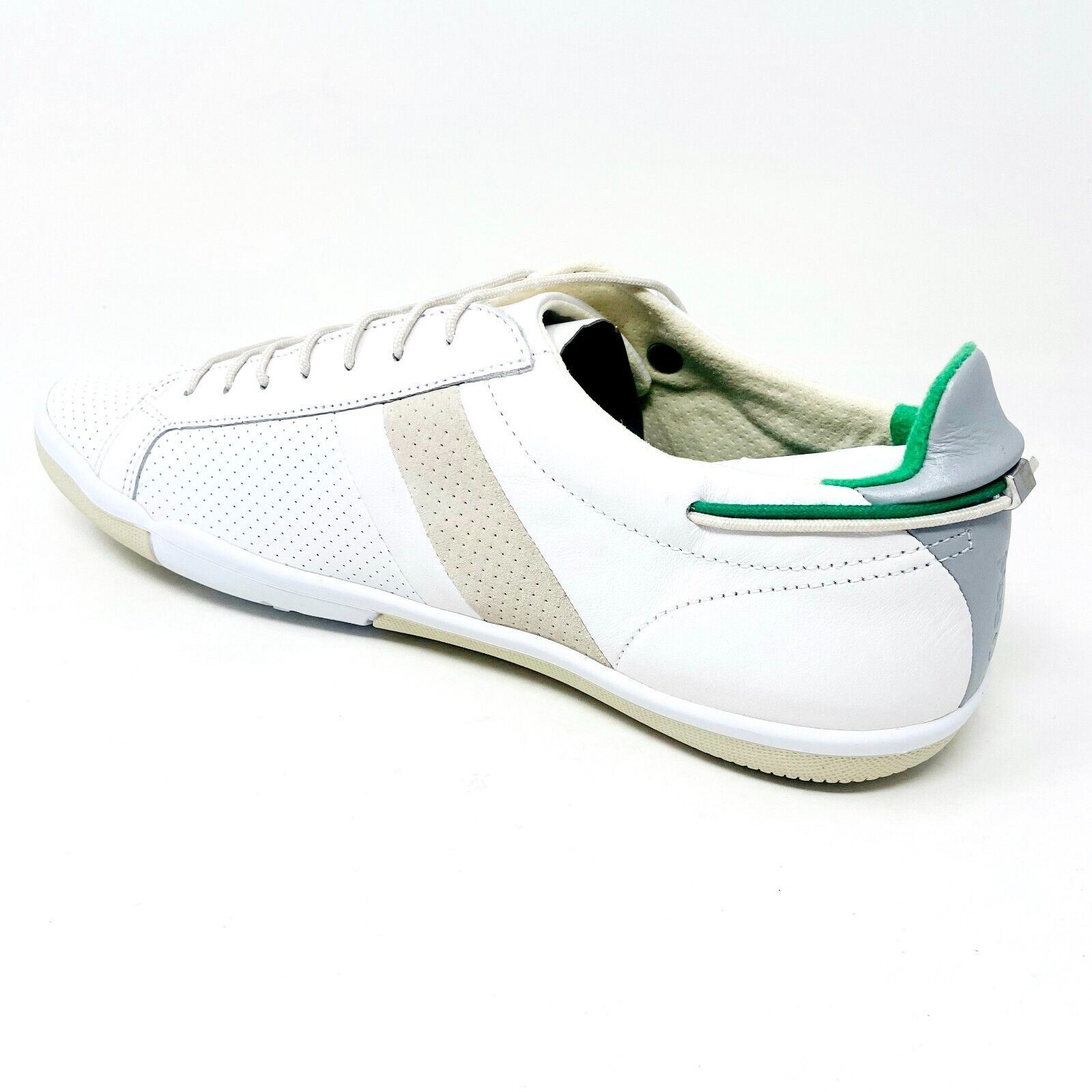 Plae White Leather Sneakers  #552010-100 Plae Mulberry White Green Mens Full Grain Leather Casual  main image 2