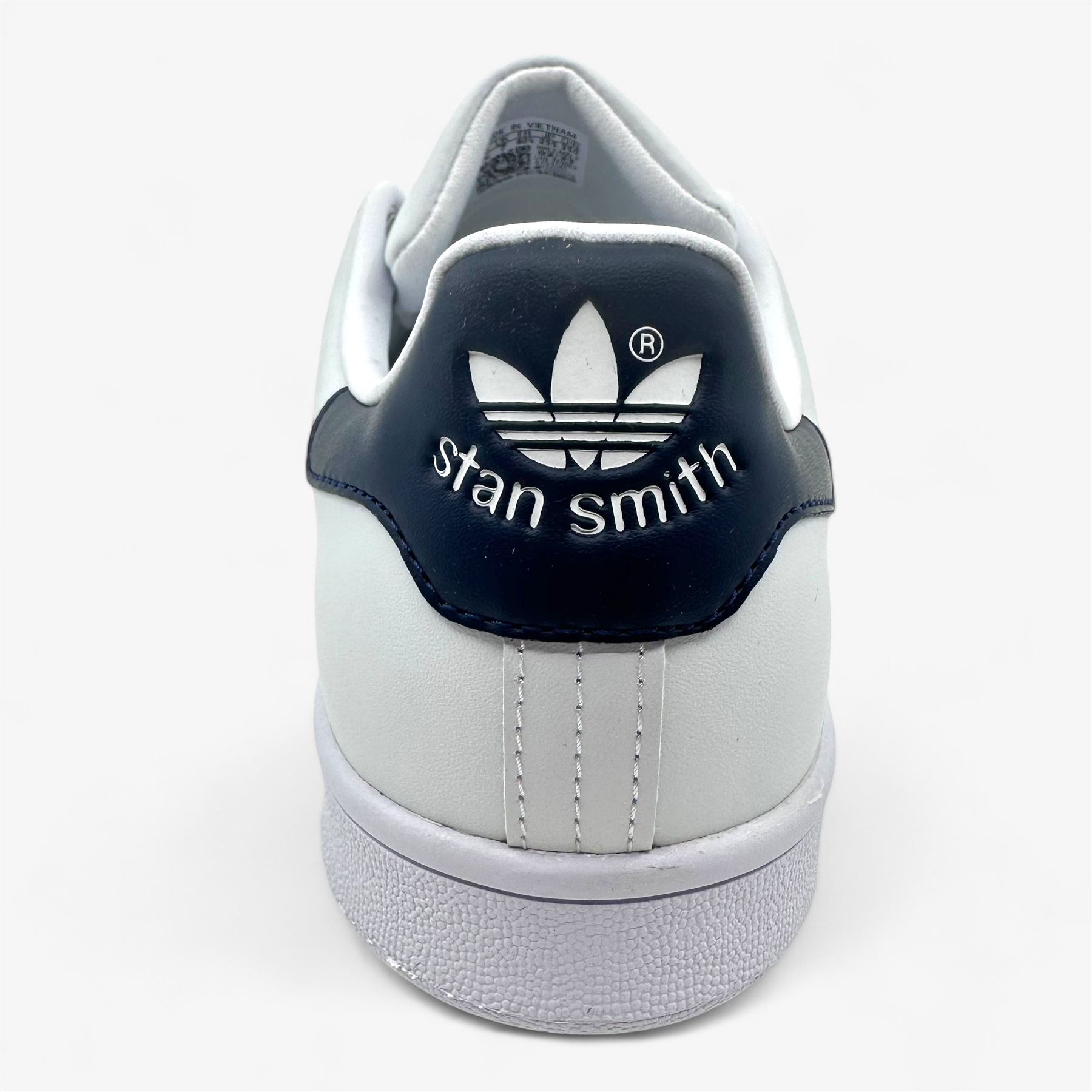 Adidas Stan Smith Cloud White Navy Mens Athletic Sneaker | eBay