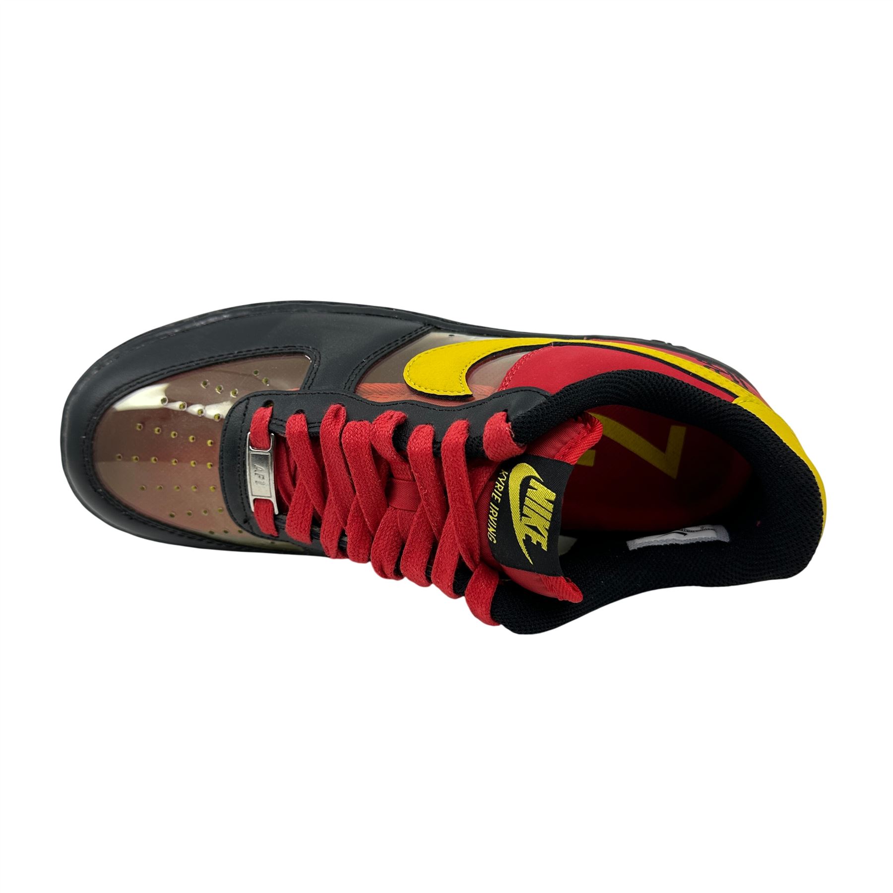 Nike Air Force 1 CMFT Signature QS Black Yellow Red Mens Kyrie Irving Sneaker 2014 Nike Air Force (1)Kyrie Irving Signature(687843-001)Low  main image 4
