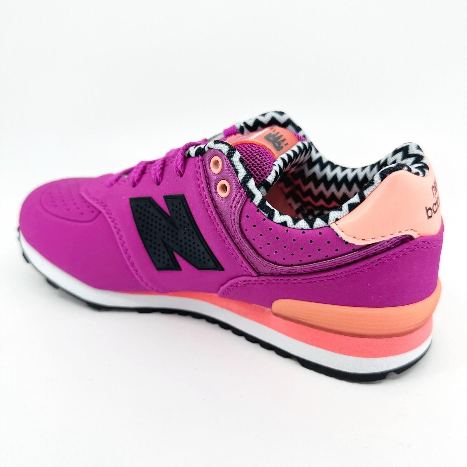 New Balance 574 Classics Magenta Black Kids Running Sneakers 