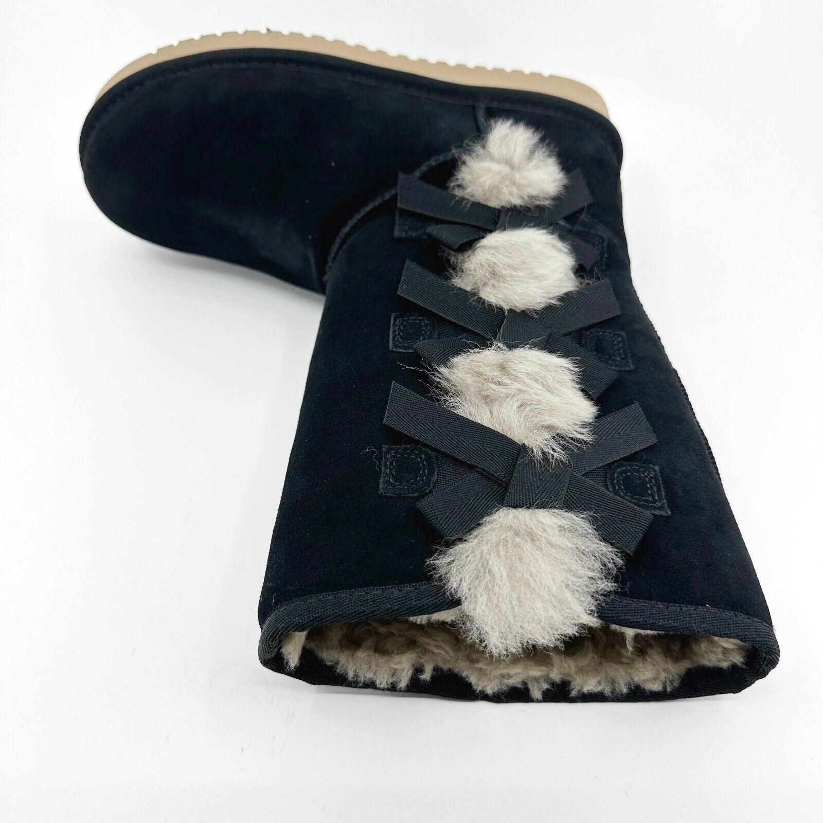 Koolaburra by UGG Victoria Tall Womens Black Faux Fur Shearling