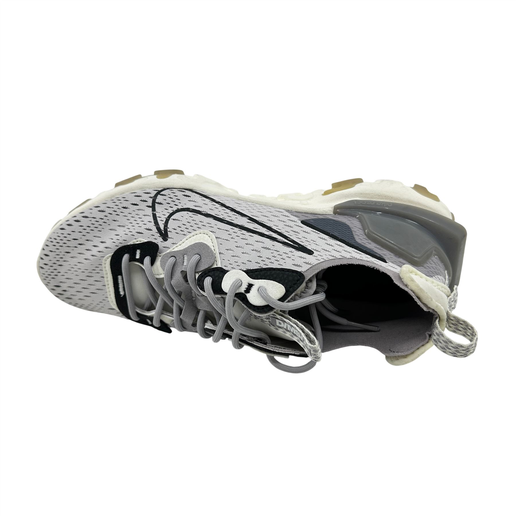 Nike React Vision Vast Grey Black White Mens Athletic D/MS/X Sneaker Nike React Vision Vast Grey Black White Mens Athletic D/MS/X  main image 3
